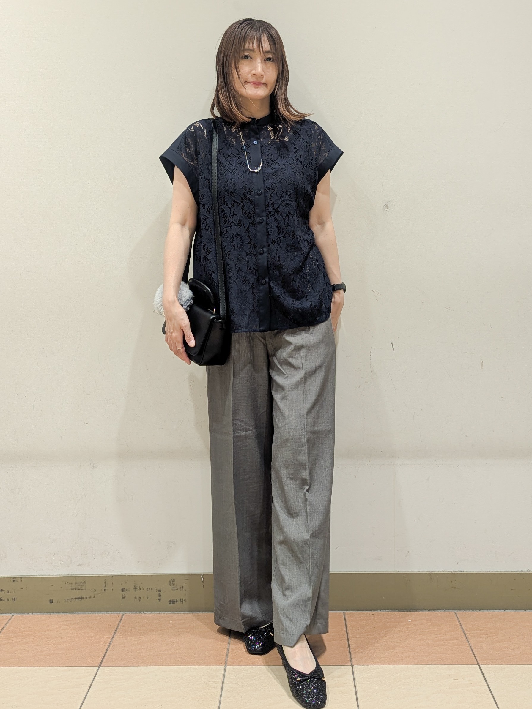 Miさんの「OPAQUE.CLIP｜フロントレースブラウス【洗濯機OK】」を使ったコーディネート