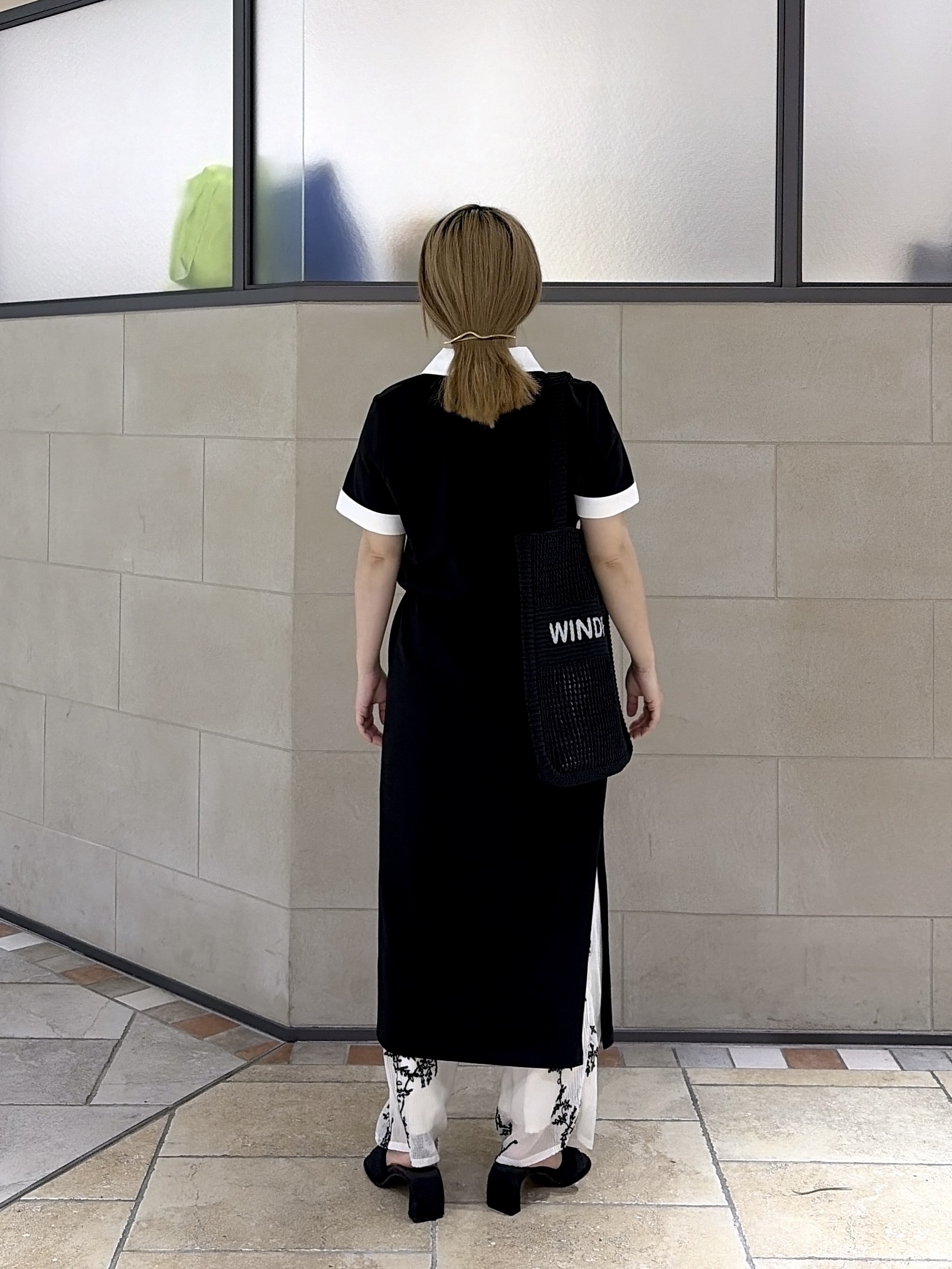 よねさんの「INDIVI｜ポロ衿カットソーワンピ―ス」を使ったコーディネート