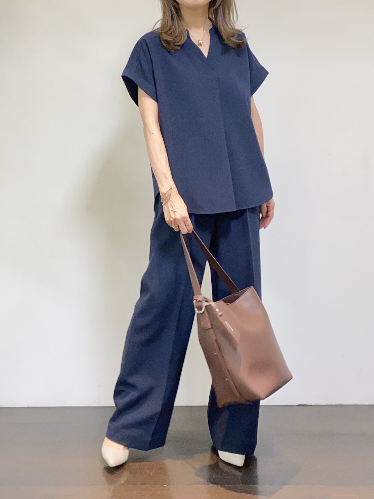 tomoさんの「UNTITLED｜【接触冷感/UVカット/遮熱機能】フライスジャージカーディガン」を使ったコーディネート