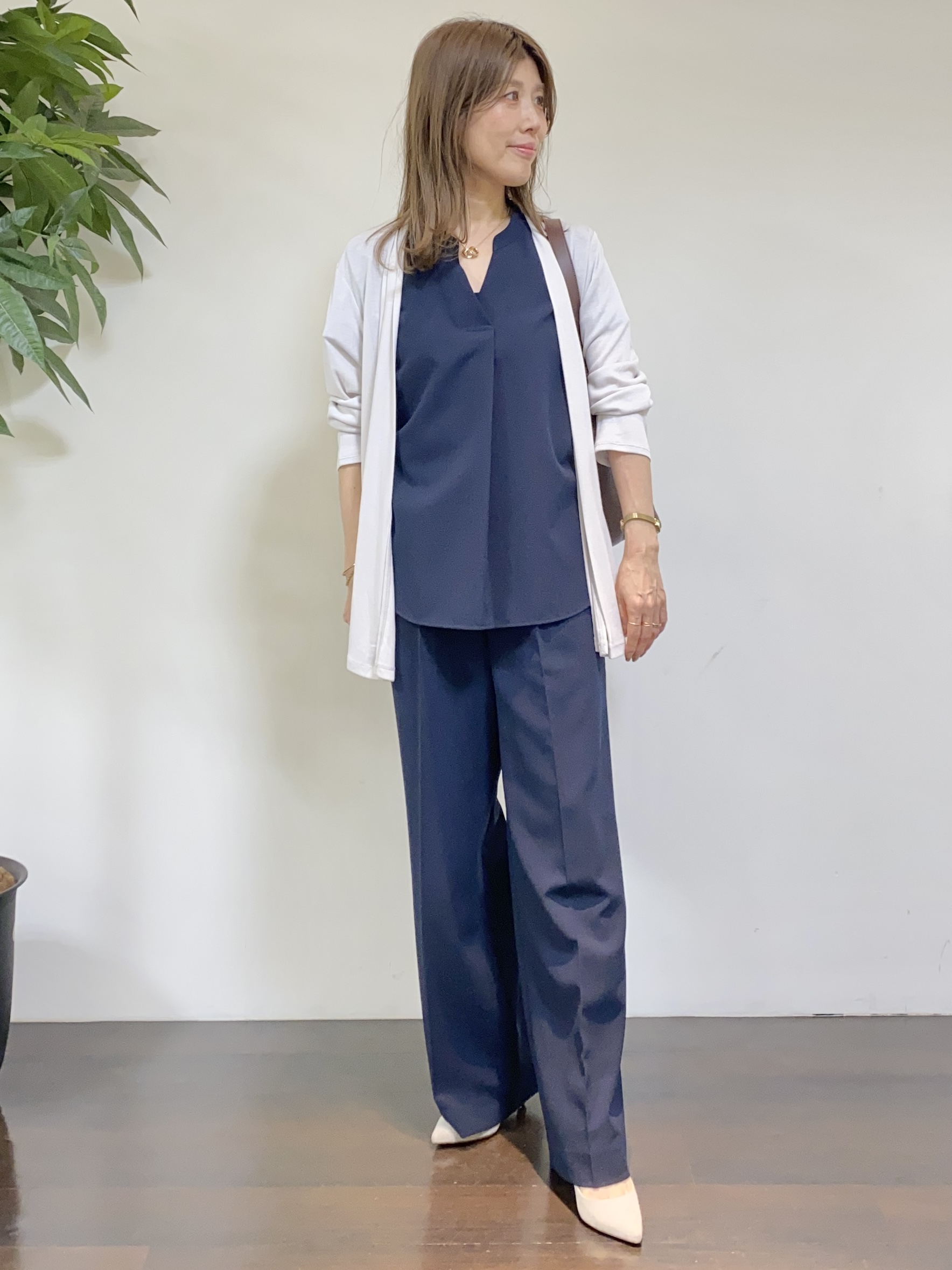 tomoさんの「UNTITLED｜【接触冷感/UVカット/遮熱機能】フライスジャージカーディガン」を使ったコーディネート