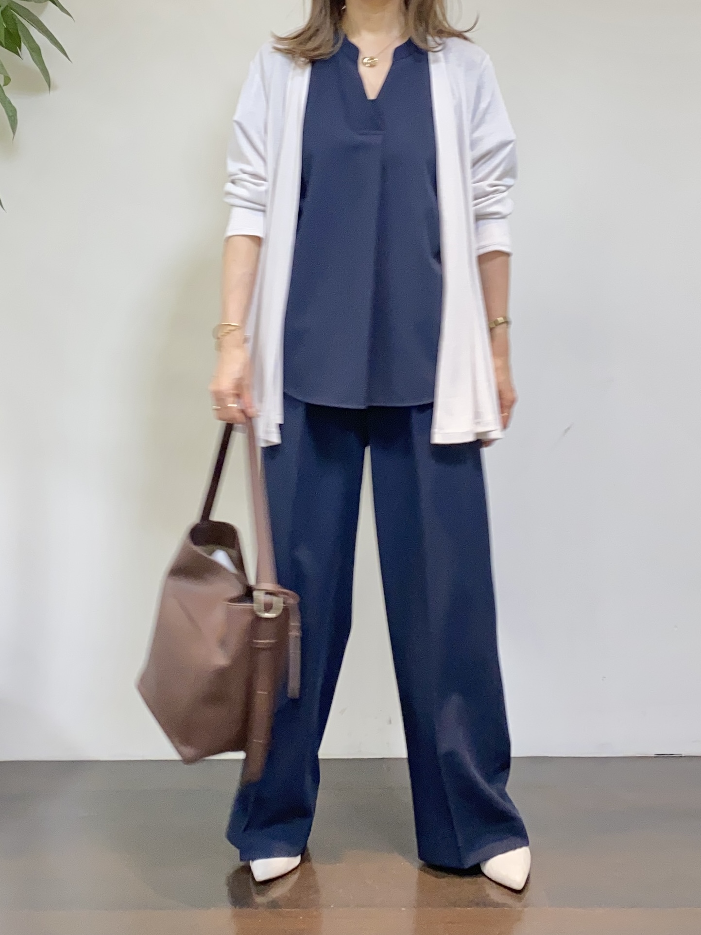 tomoさんの「UNTITLED｜【接触冷感/UVカット/遮熱機能】フライスジャージカーディガン」を使ったコーディネート