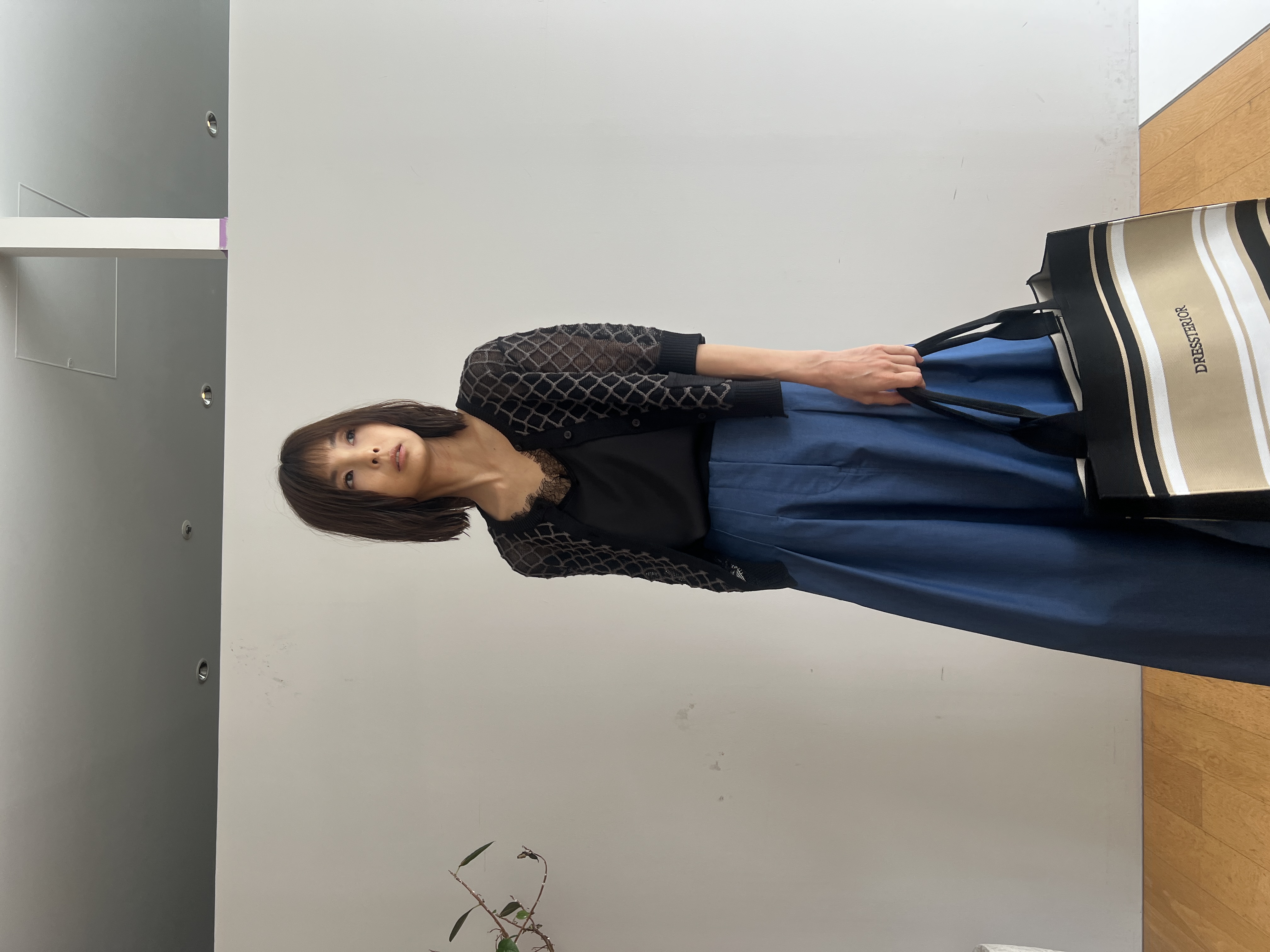 misaさんの「DRESSTERIOR｜【接触冷感/吸水速乾】クールタッチ デニムライク タックスカート」を使ったコーディネート