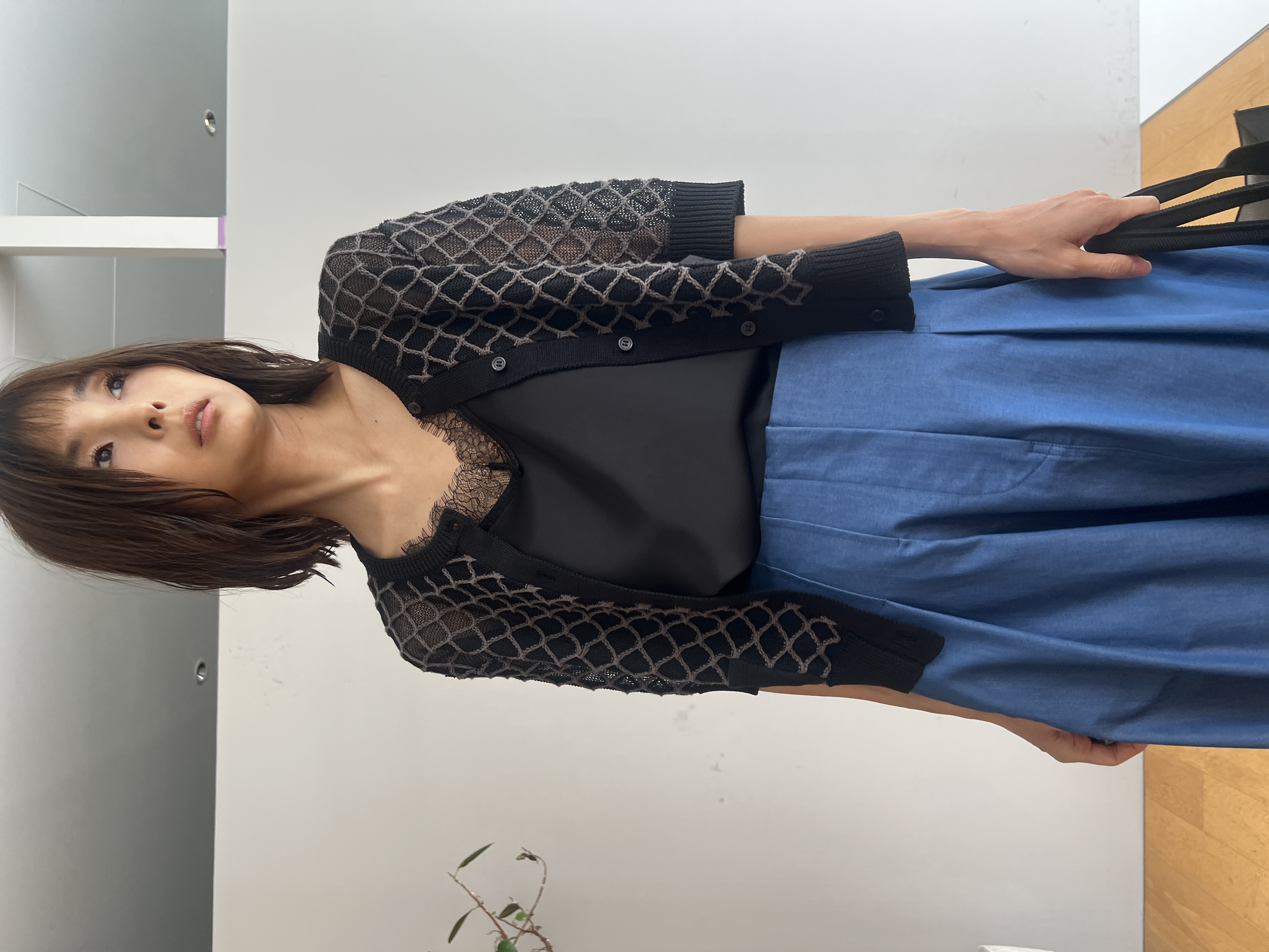 misaさんの「DRESSTERIOR｜【接触冷感/吸水速乾】クールタッチ デニムライク タックスカート」を使ったコーディネート