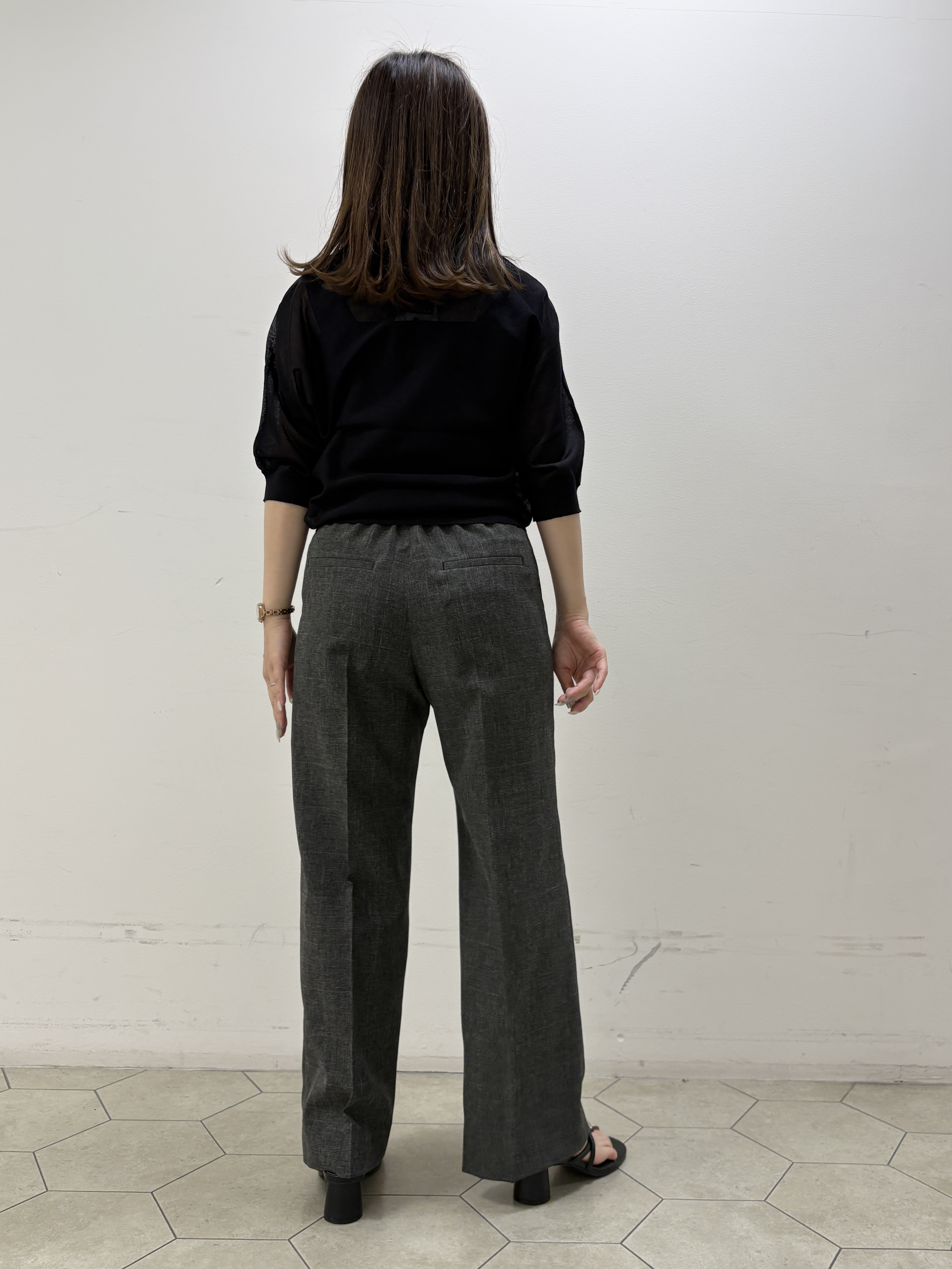 kahoさんの「INDIVI｜【体型カバー／洗える】シアードルマンニット」を使ったコーディネート