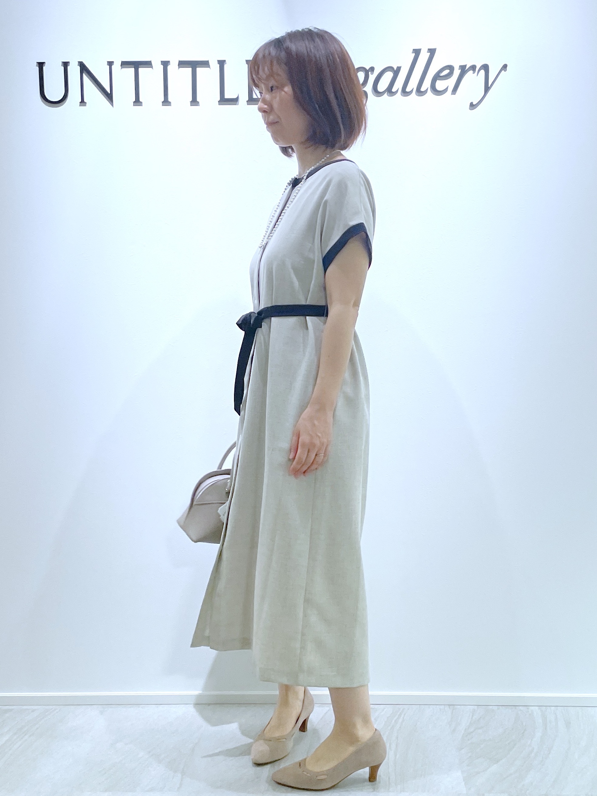 hanaさんの「UNTITLED｜【接触冷感/UVカット/イージーケア】配色ラインワンピース」を使ったコーディネート