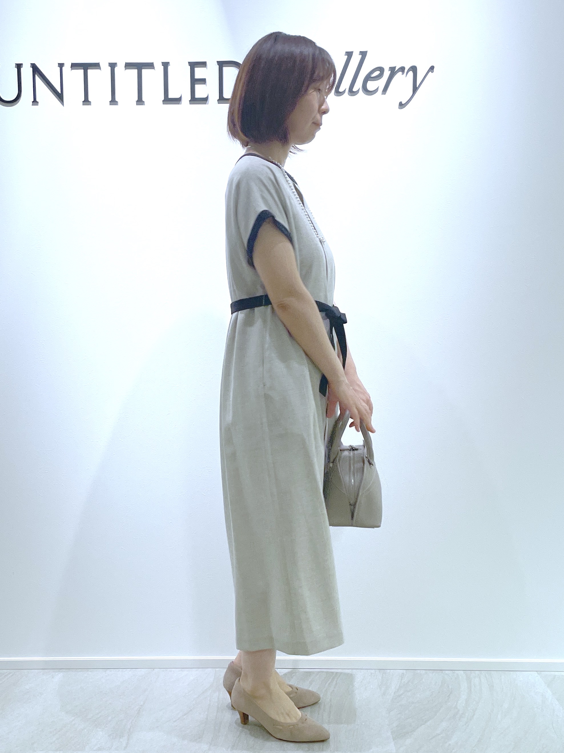hanaさんの「UNTITLED｜【接触冷感/UVカット/イージーケア】配色ラインワンピース」を使ったコーディネート