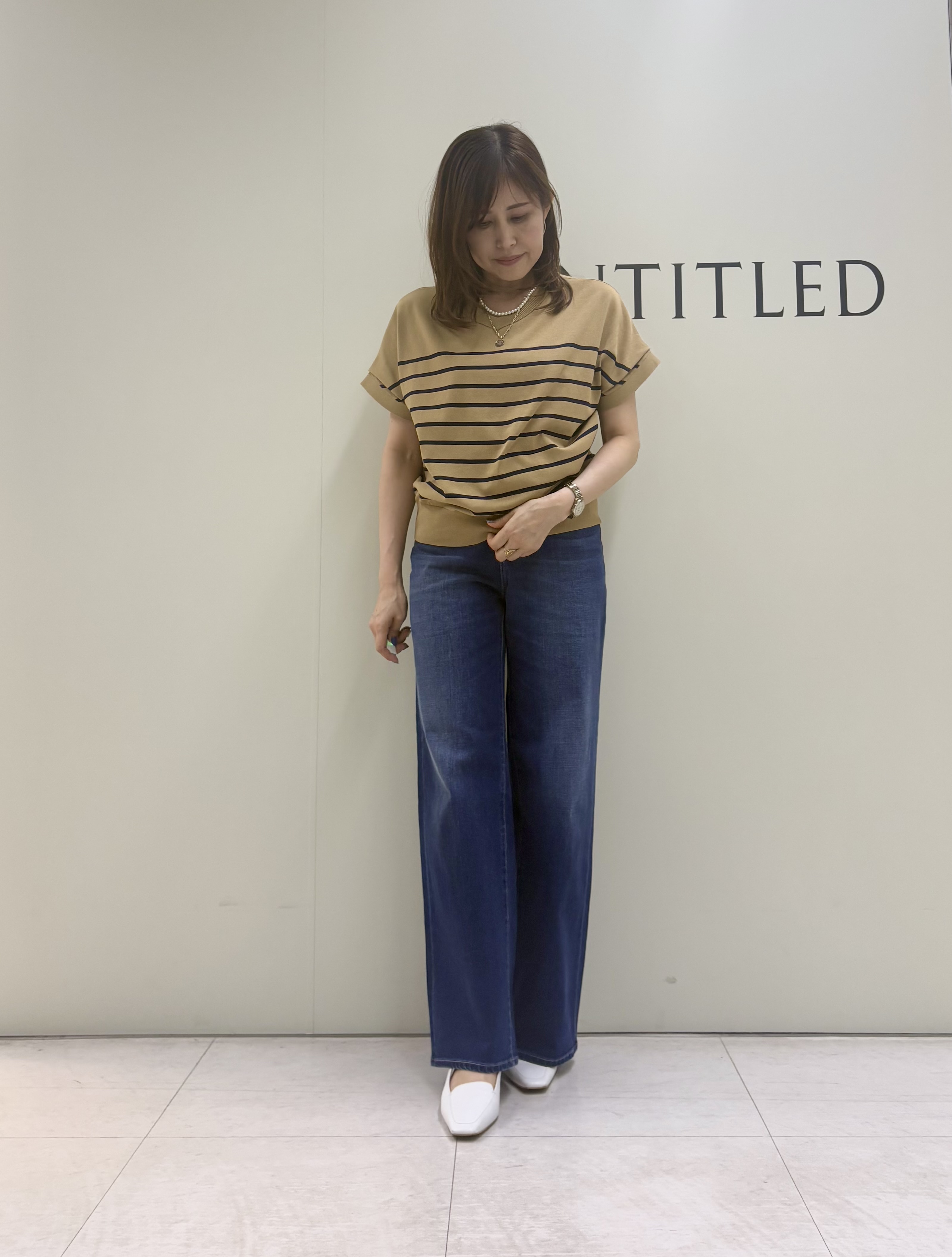 Sakaiさんの「UNTITLED｜【肌に張りつきにくい/前後2WAY】ドライタッチコットンプルオーバー」を使ったコーディネート