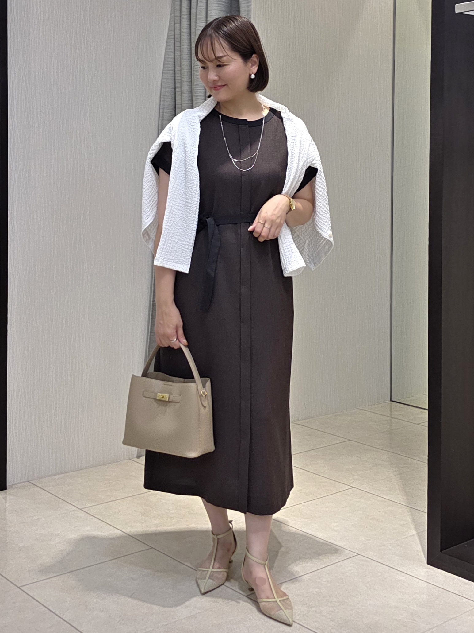 naokoさんの「UNTITLED｜【アンサンブル可】ポコポコカーディガン」を使ったコーディネート