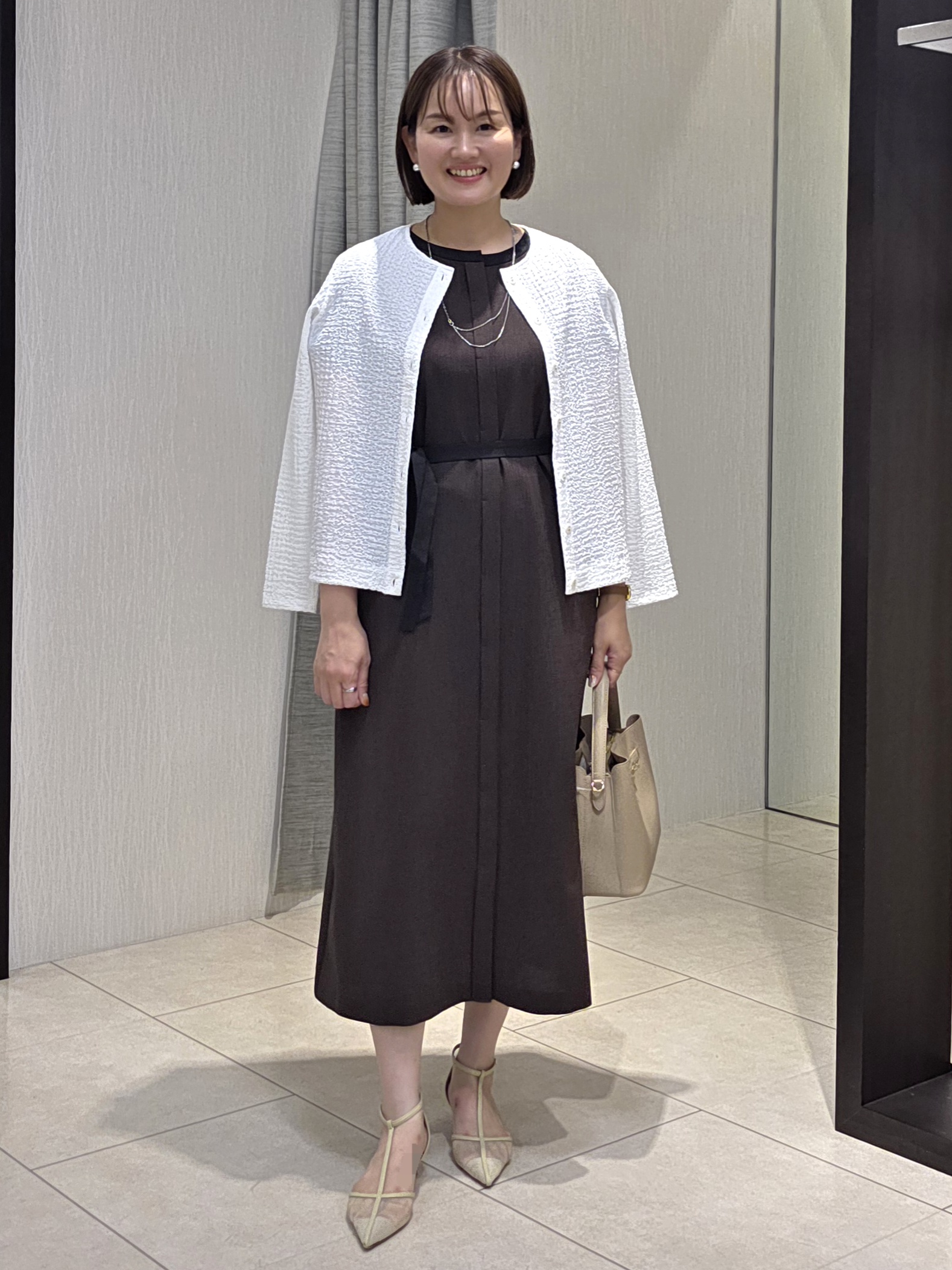 naokoさんの「UNTITLED｜【アンサンブル可】ポコポコカーディガン」を使ったコーディネート