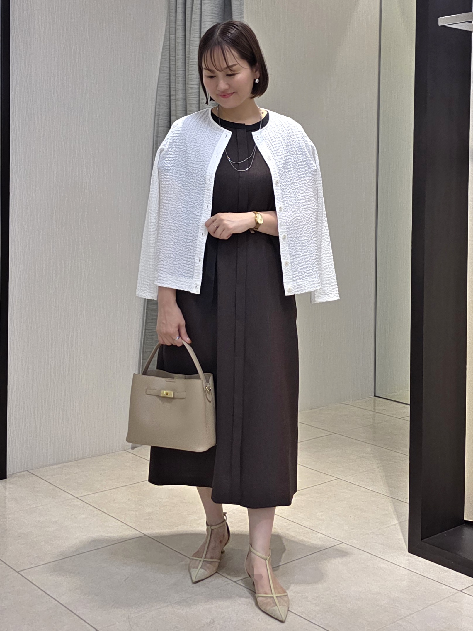 naokoさんの「UNTITLED｜【アンサンブル可】ポコポコカーディガン」を使ったコーディネート