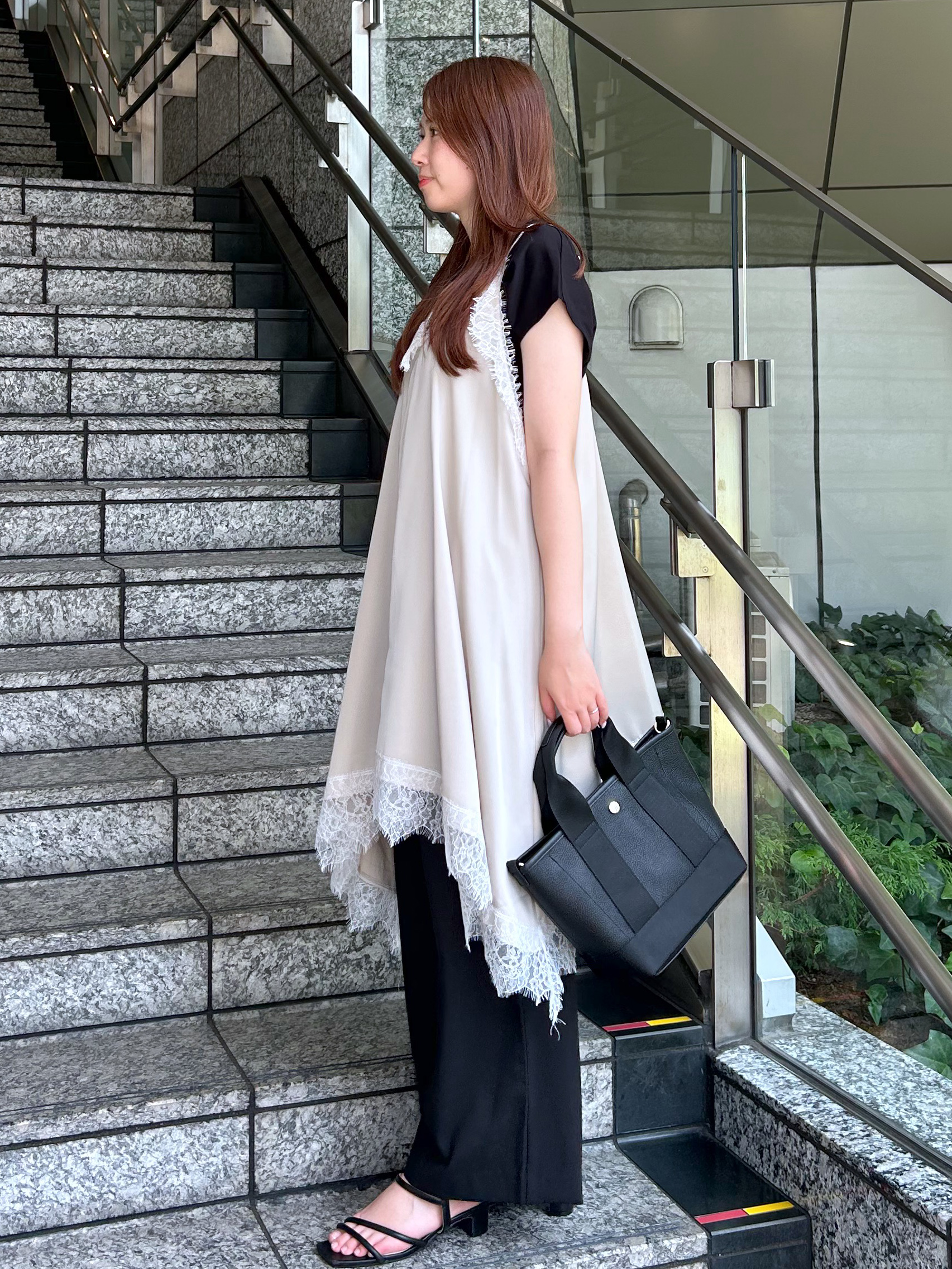 Risaさんの「OPAQUE.CLIP｜フレンチスリーブカットソー【洗濯機OK】」を使ったコーディネート