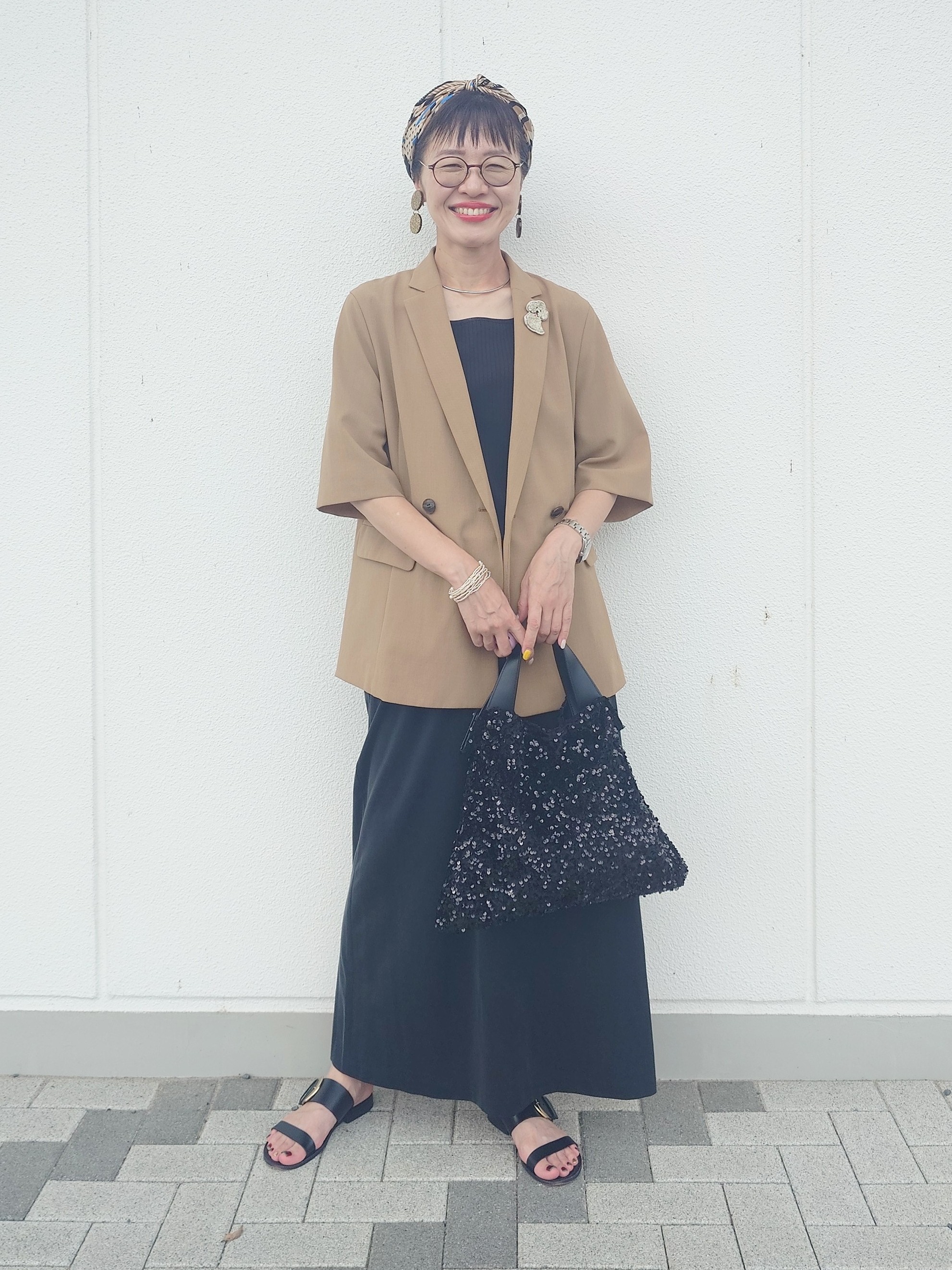 MUTSUKOさんの「UNTITLED｜【セットアップ可/UVカット/通気性】エアリークール半袖ジャケット」を使ったコーディネート