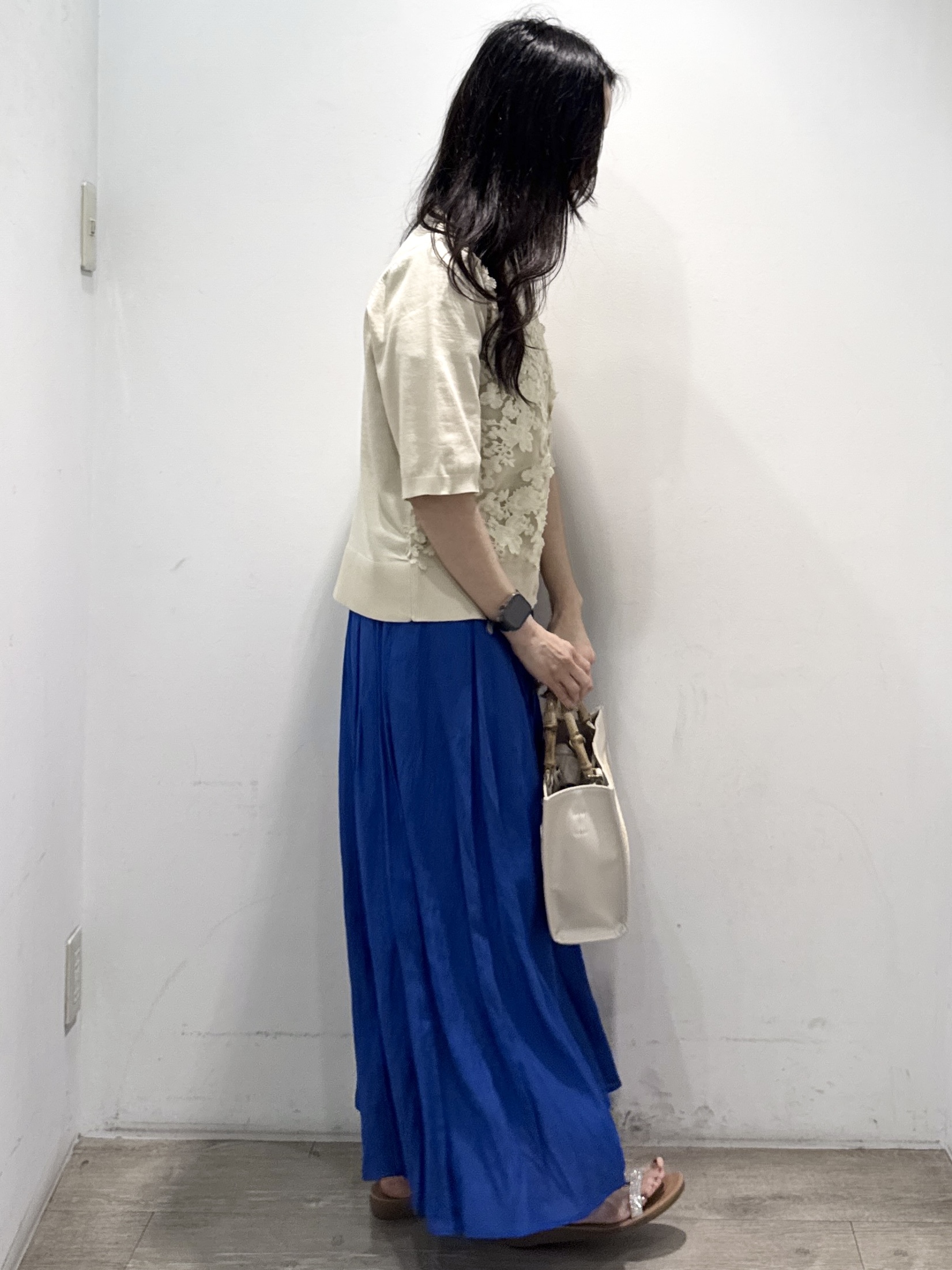 yuicciさんの「OPAQUE.CLIP｜フロントレースニットカーディガン【洗える】」を使ったコーディネート
