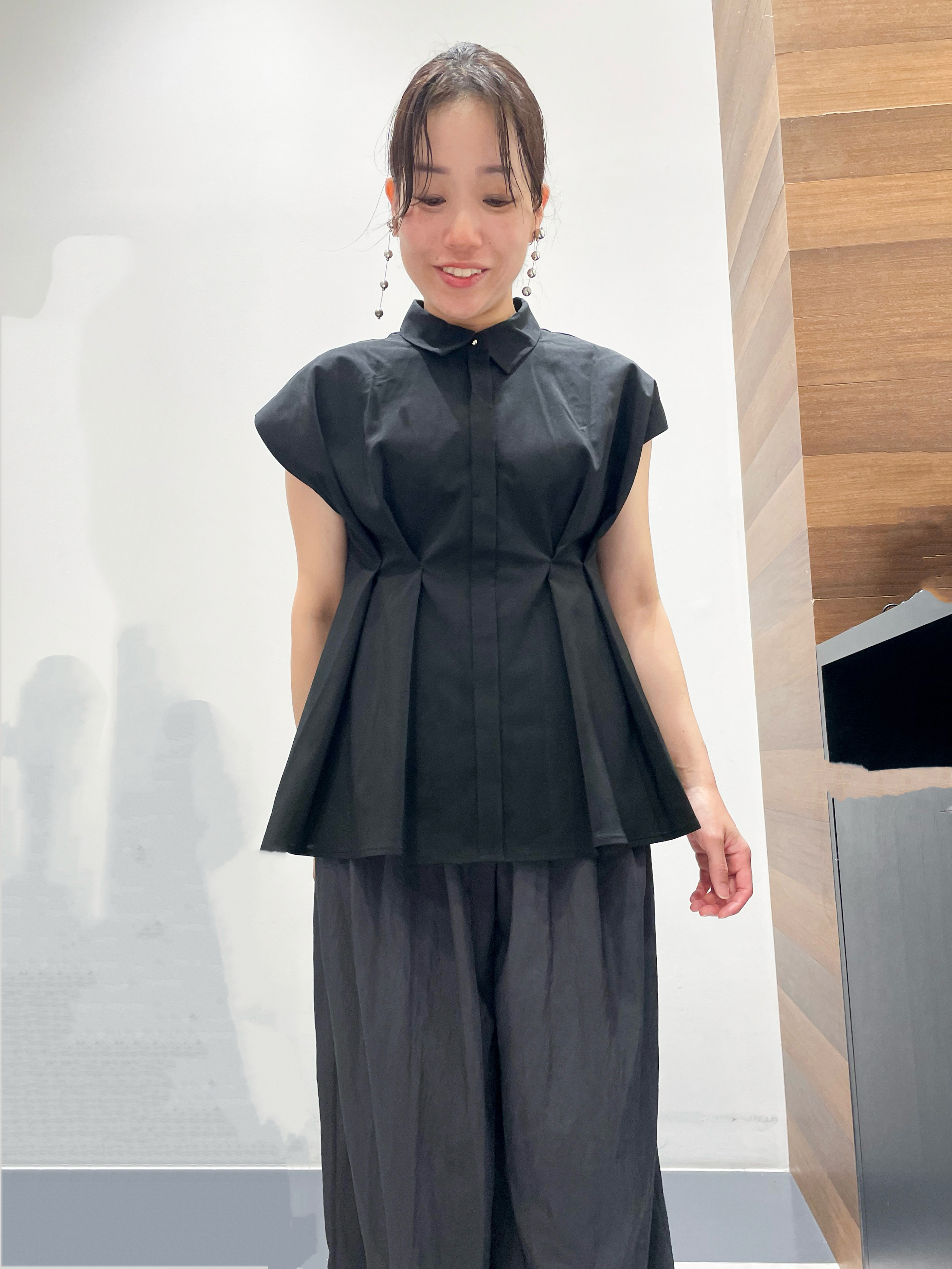 ともも。さんの「OPAQUE.CLIP｜タックペプラムブラウス【洗濯機OK】」を使ったコーディネート