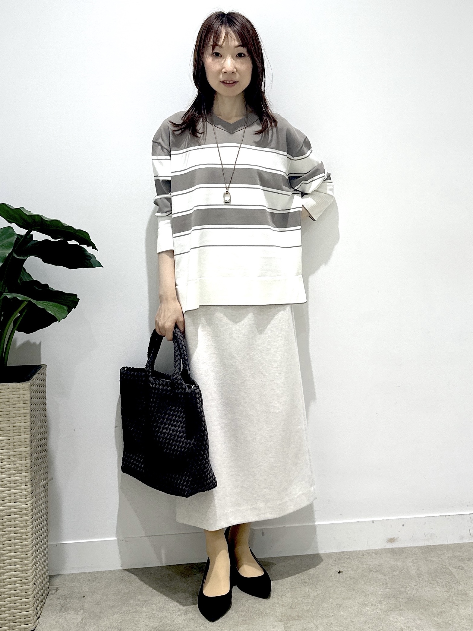 Miwaさんの「UNTITLED｜【追加／定番人気】ボンディングメッシュトート」を使ったコーディネート