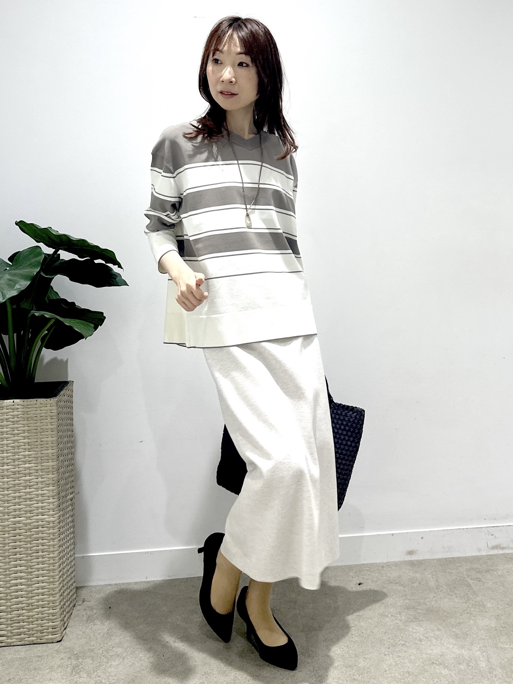 Miwaさんの「UNTITLED｜【追加／定番人気】ボンディングメッシュトート」を使ったコーディネート