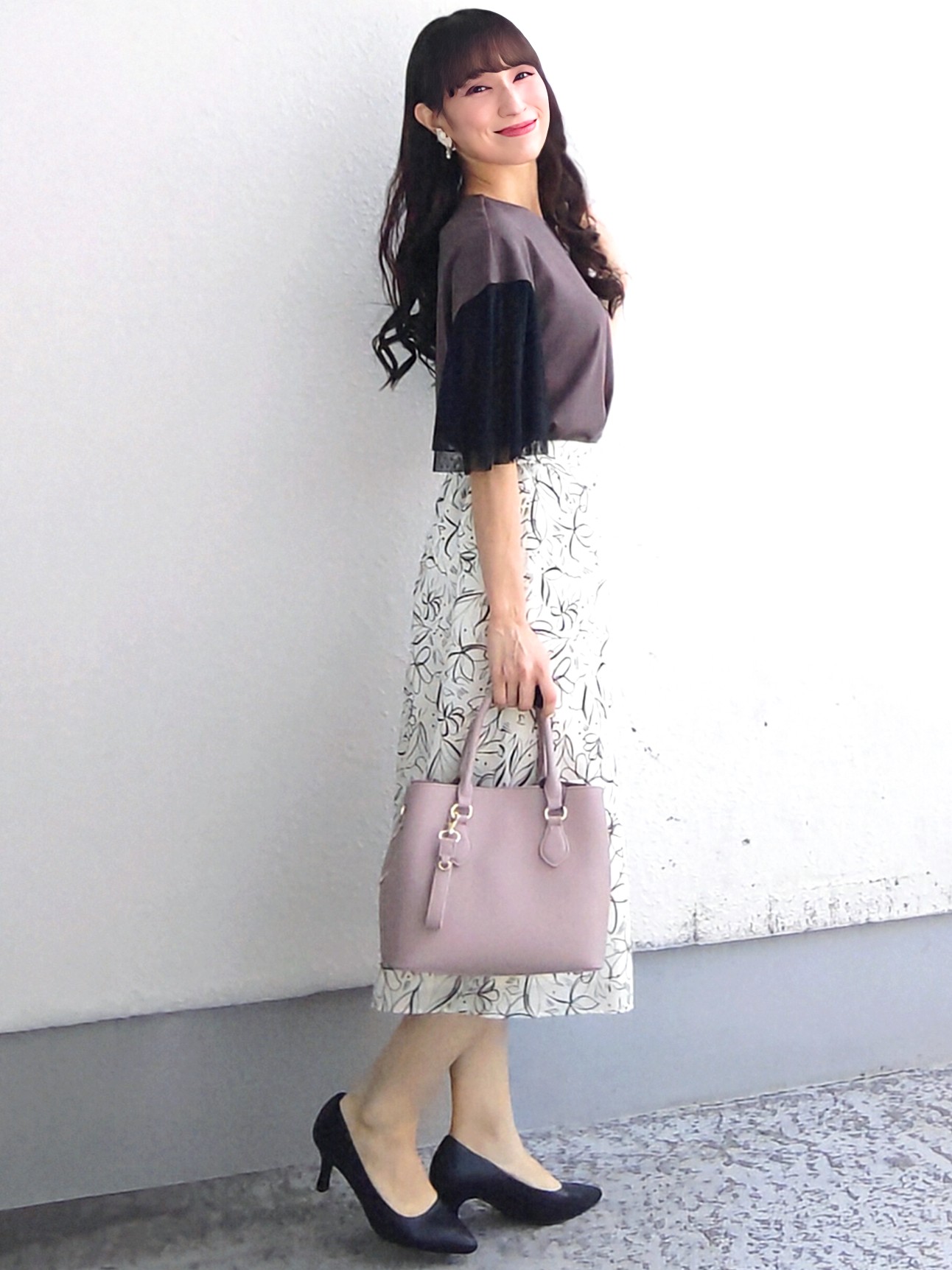 keinaさんの「SunaUna｜チュール袖カットソー」を使ったコーディネート