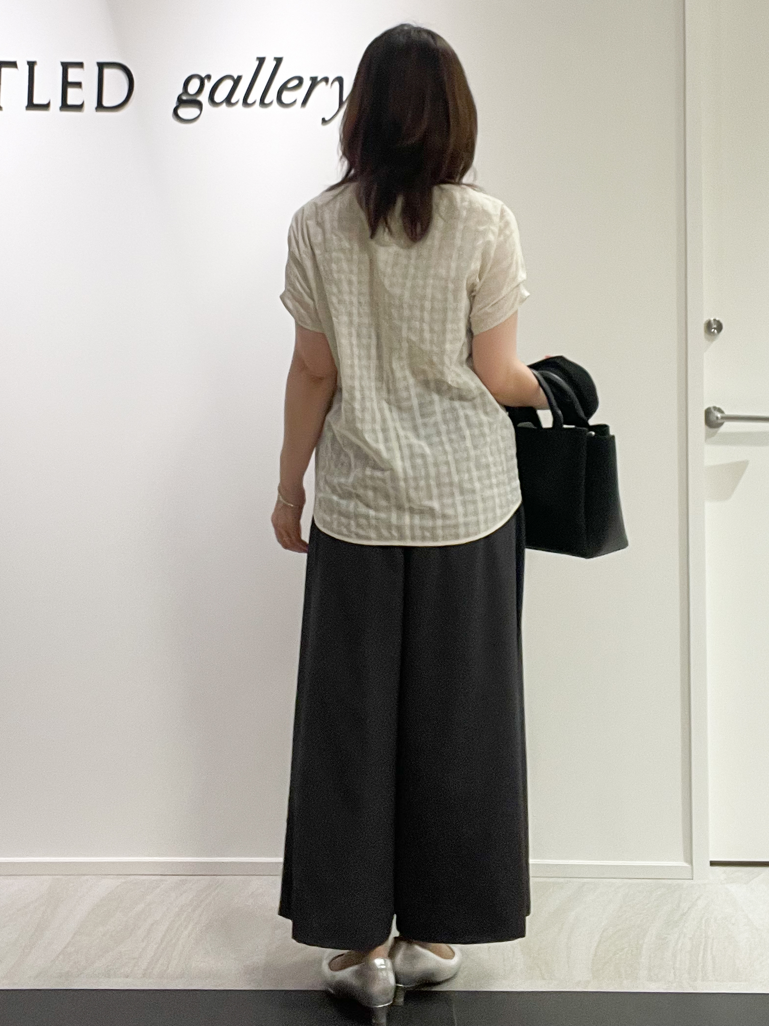 めいさんの「UNTITLED｜シアーチェックブラウス」を使ったコーディネート