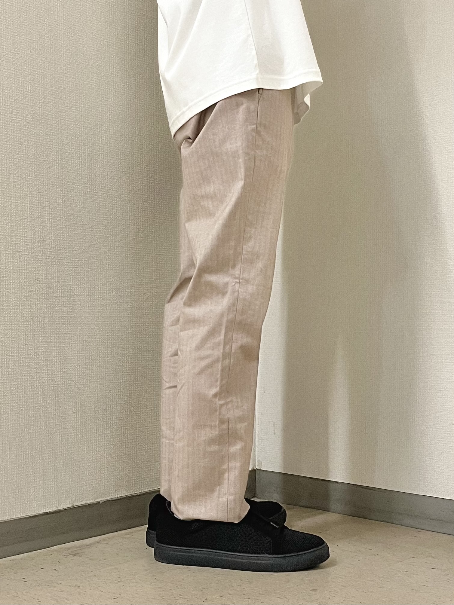 URAさんの「TAKEO KIKUCHI｜【接触冷感】ジャージストライプ シャツ」を使ったコーディネート