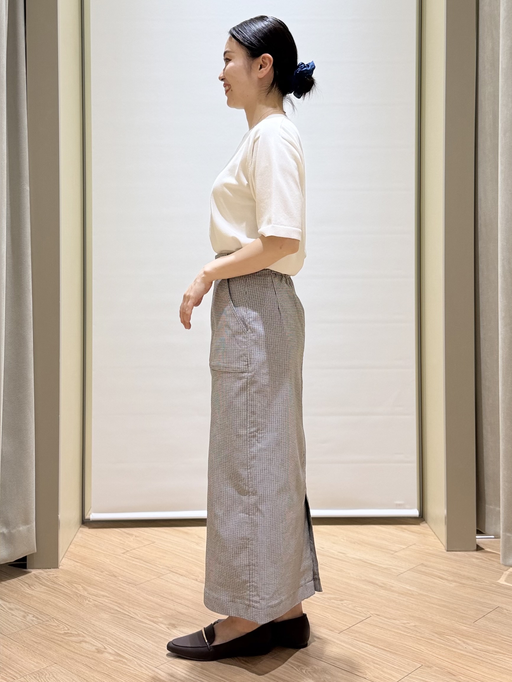 あんりさんの「grove｜【ひんやり・UVカット・洗濯機◎】Tシャツ感覚で着られるコットン混ニット」を使ったコーディネート