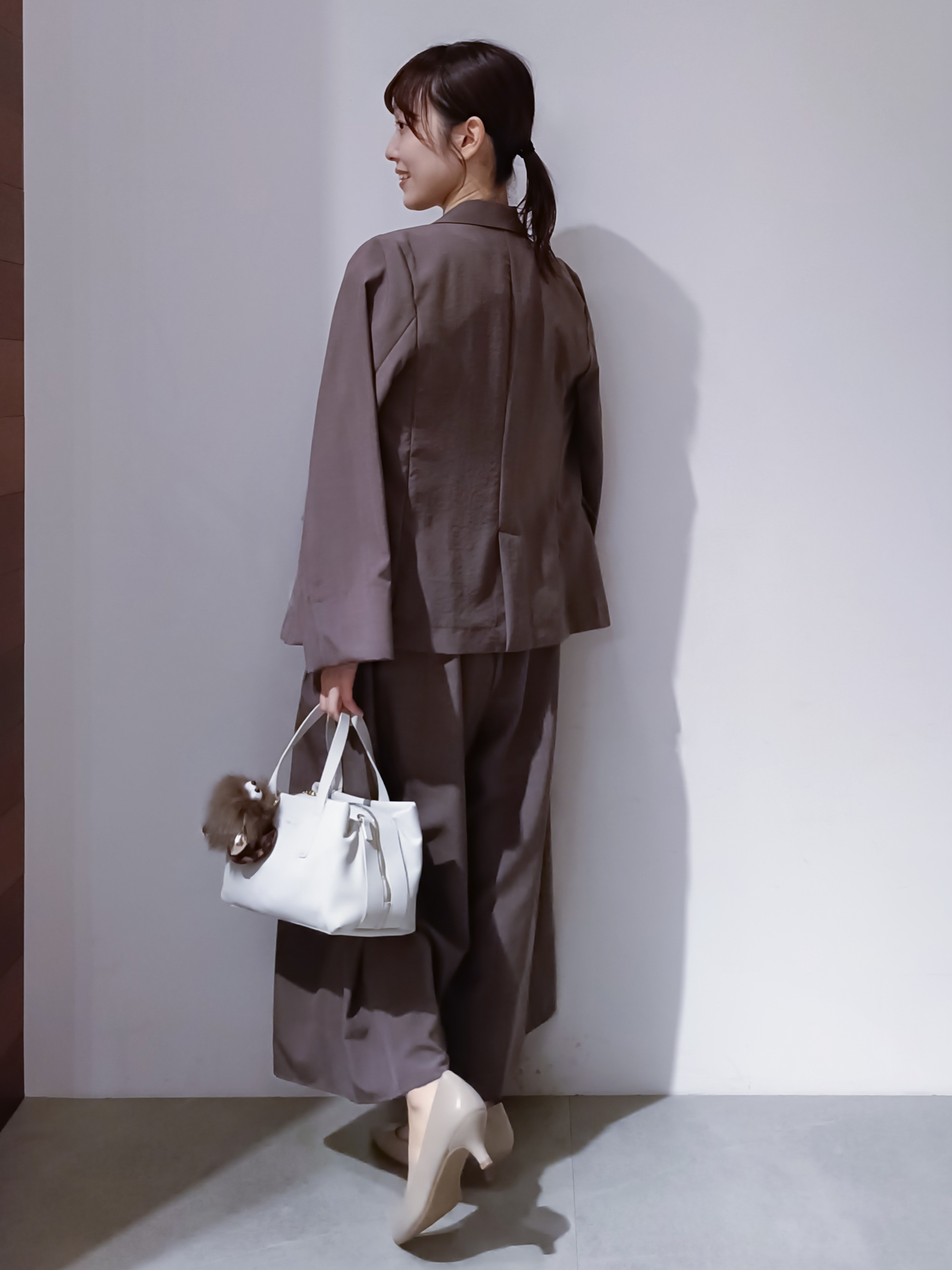 のんさんの「OPAQUE.CLIP｜《再入荷》ダブルブレストテーラードジャケット【接触冷感／吸水速乾／イージーアイロン／防シワ／洗濯機O」を使ったコーディネート