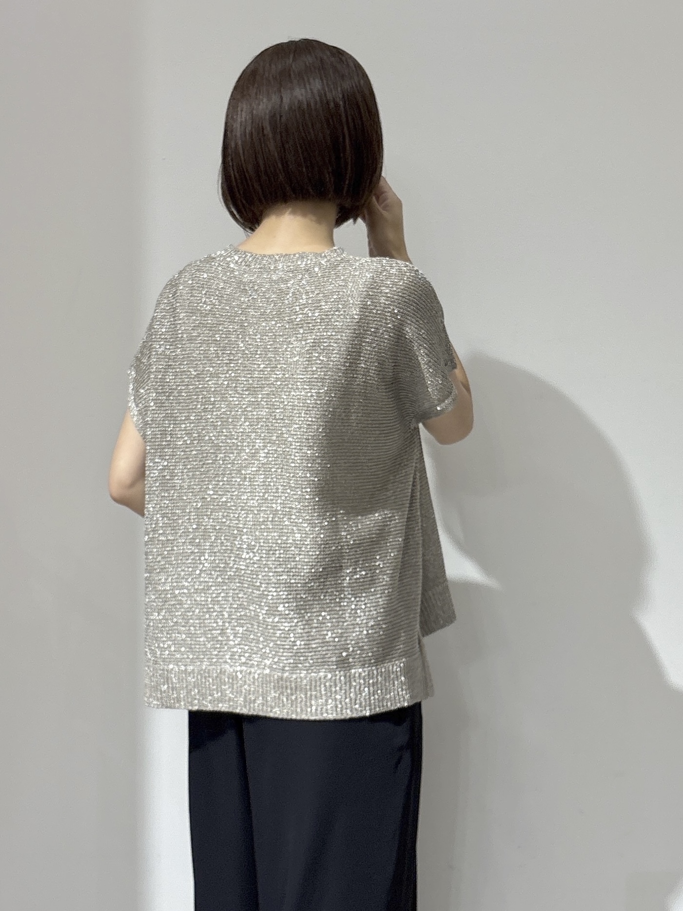 NAKAさんの「OPAQUE.CLIP｜ラメメッシュニット【洗濯機OK／抗ピル】」を使ったコーディネート
