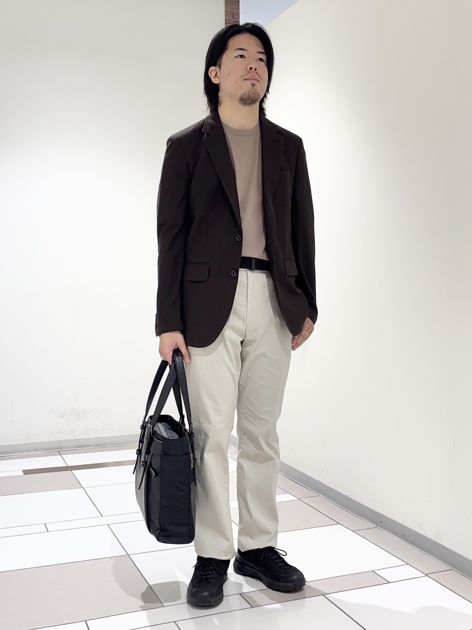 及川さんの「TAKEO KIKUCHI｜【抗菌防臭】CALCULO（R）ジャージ ジャケット」を使ったコーディネート