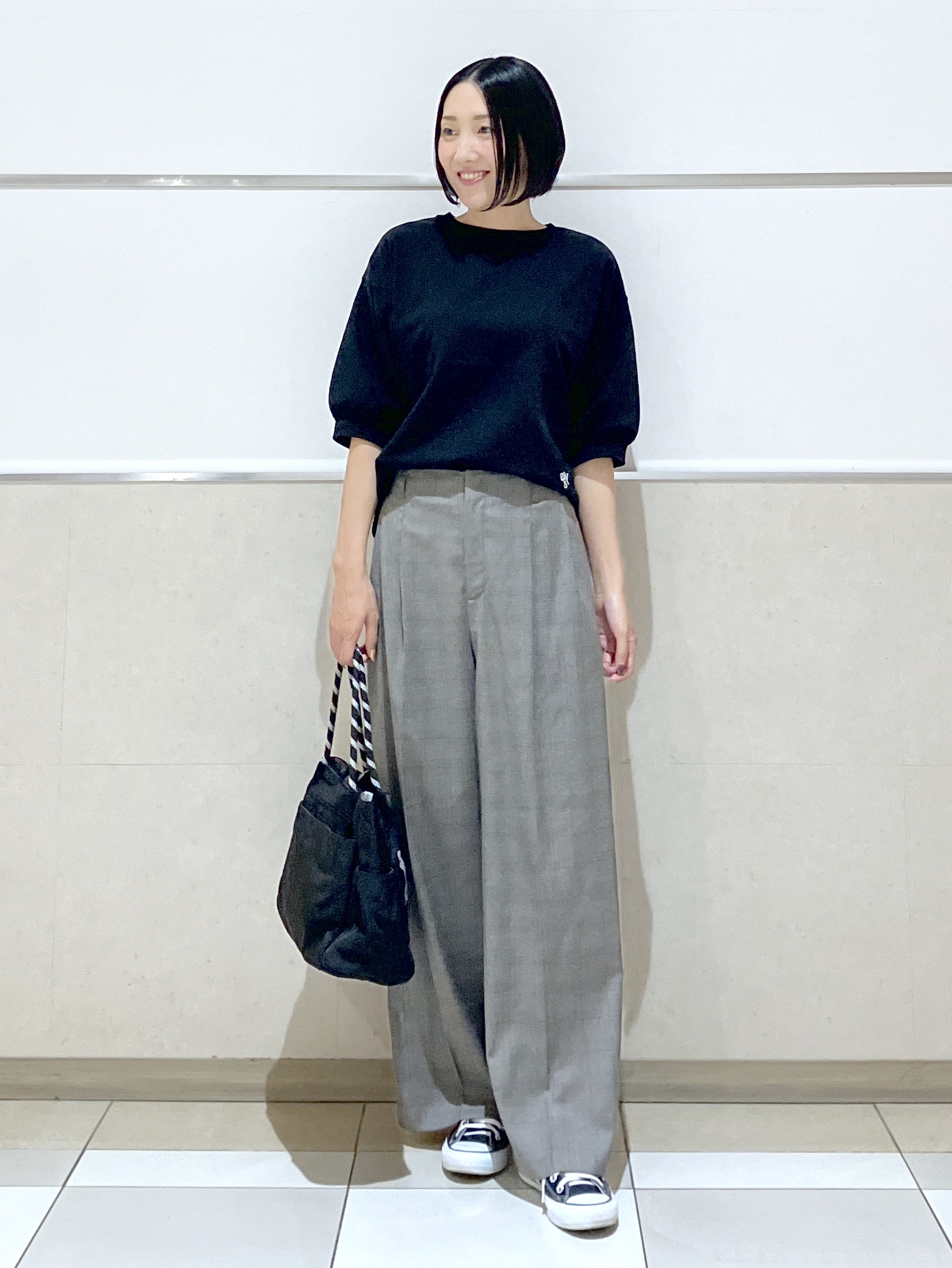 eriko さんの「Dessin｜バックヘンリーカットソー5分袖」を使ったコーディネート