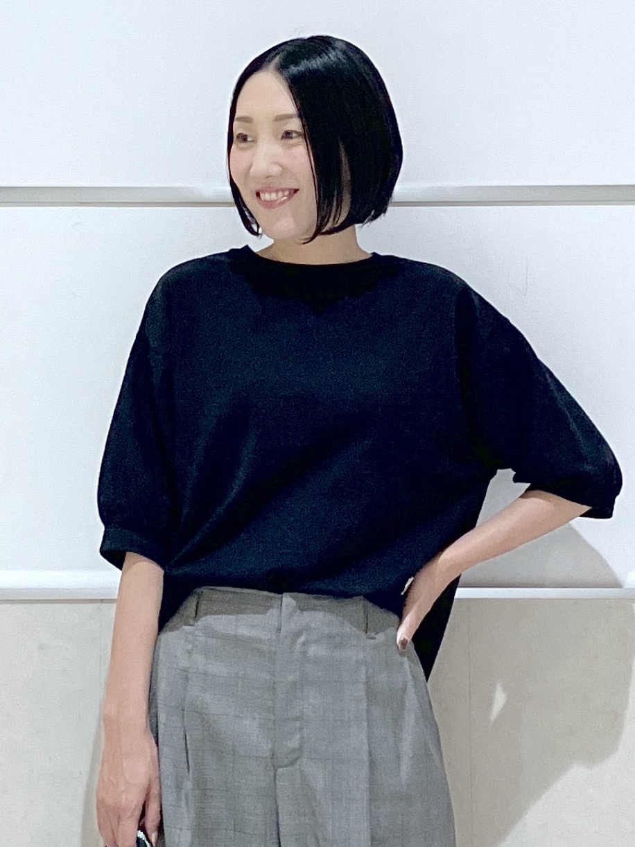 eriko さんの「Dessin｜バックヘンリーカットソー5分袖」を使ったコーディネート