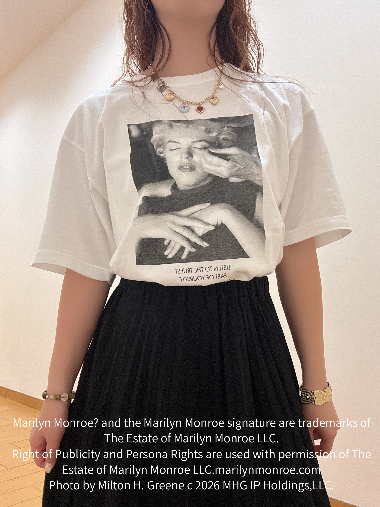 ヒナさんの「TAKEO KIKUCHI｜【別注】マリリン・モンロー/フォトTシャツ」を使ったコーディネート