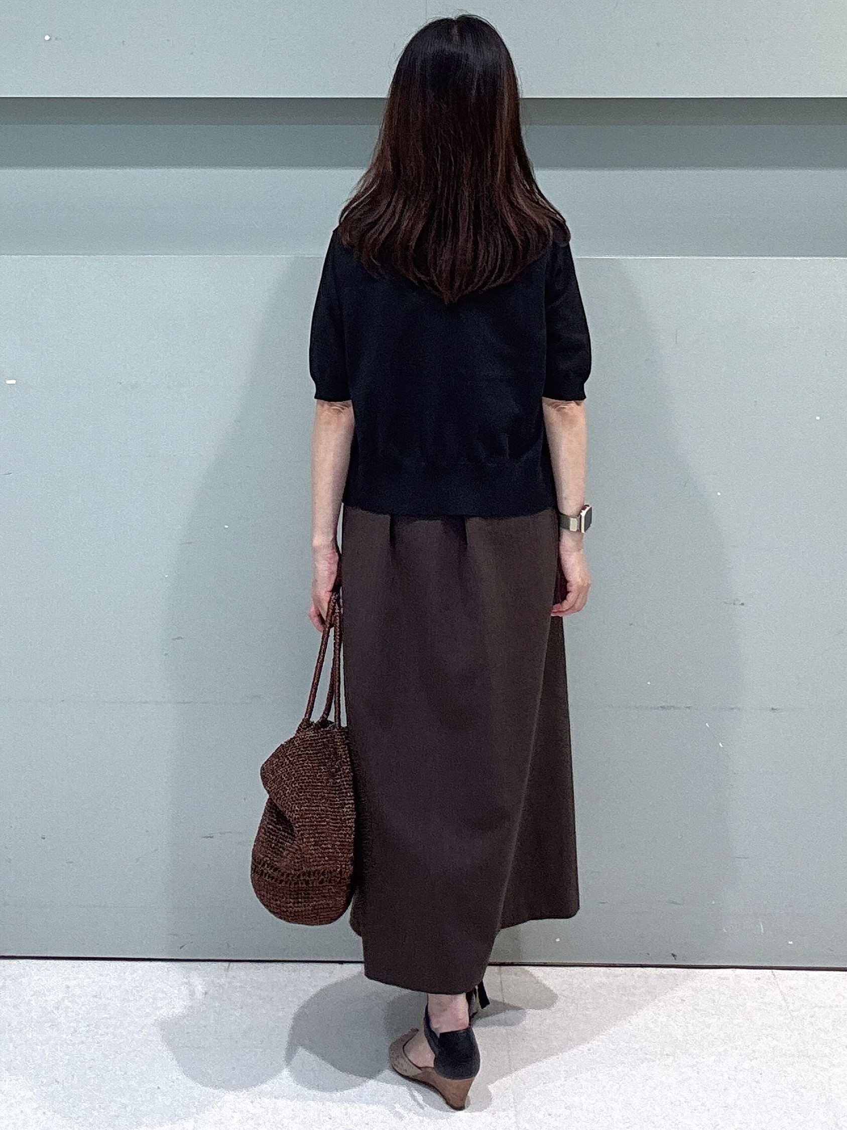 makiさんの「UNTITLED｜【接触冷感/UVカット/イージーケア】配色ラインワンピース」を使ったコーディネート