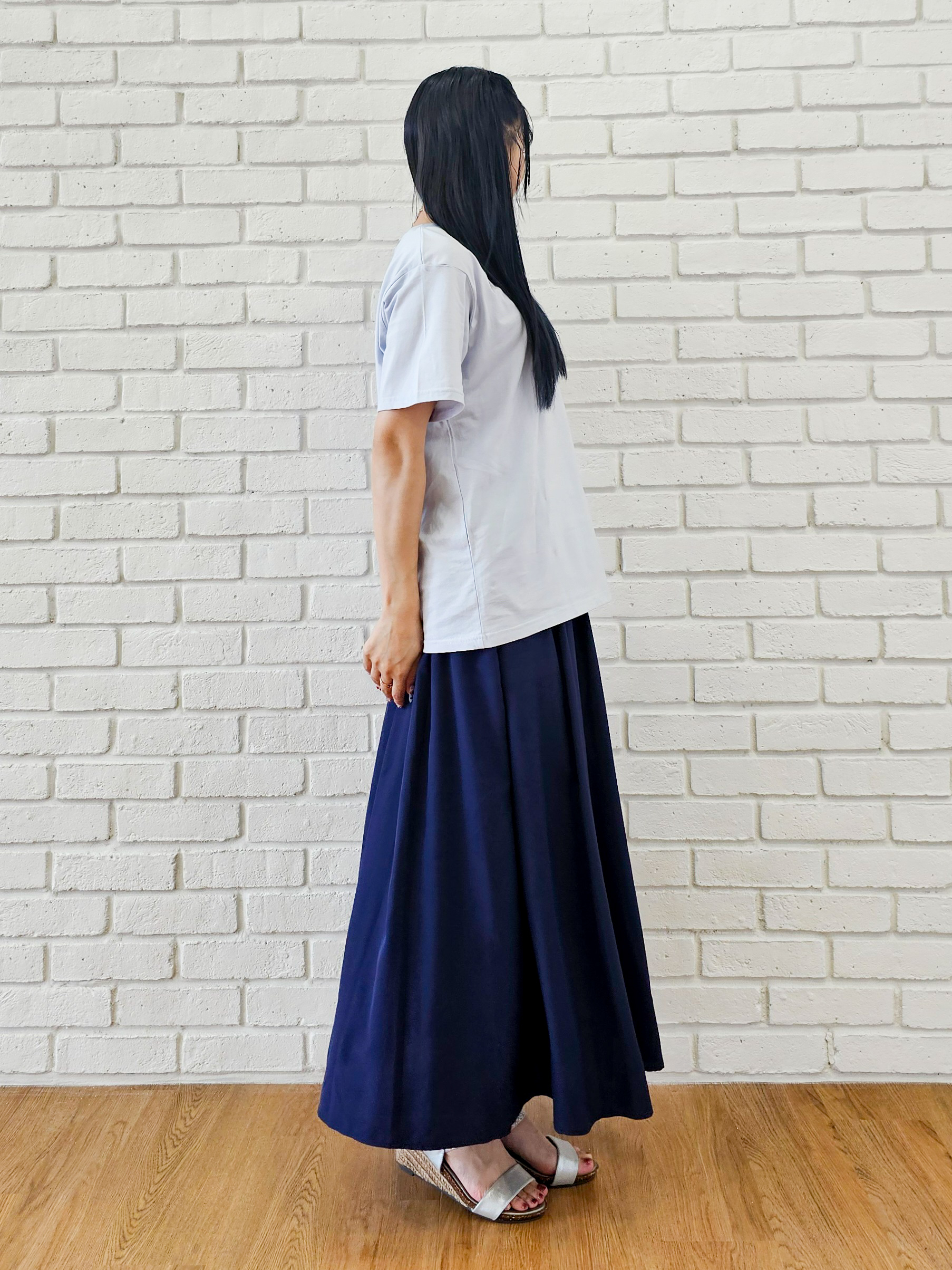 ゆゆさんの「SHOO･LA･RUE｜【ひんやり/洗濯機可/S-LL】夏に快適サラサラ感 大人のひんやりプリントTシャツ」を使ったコーディネート