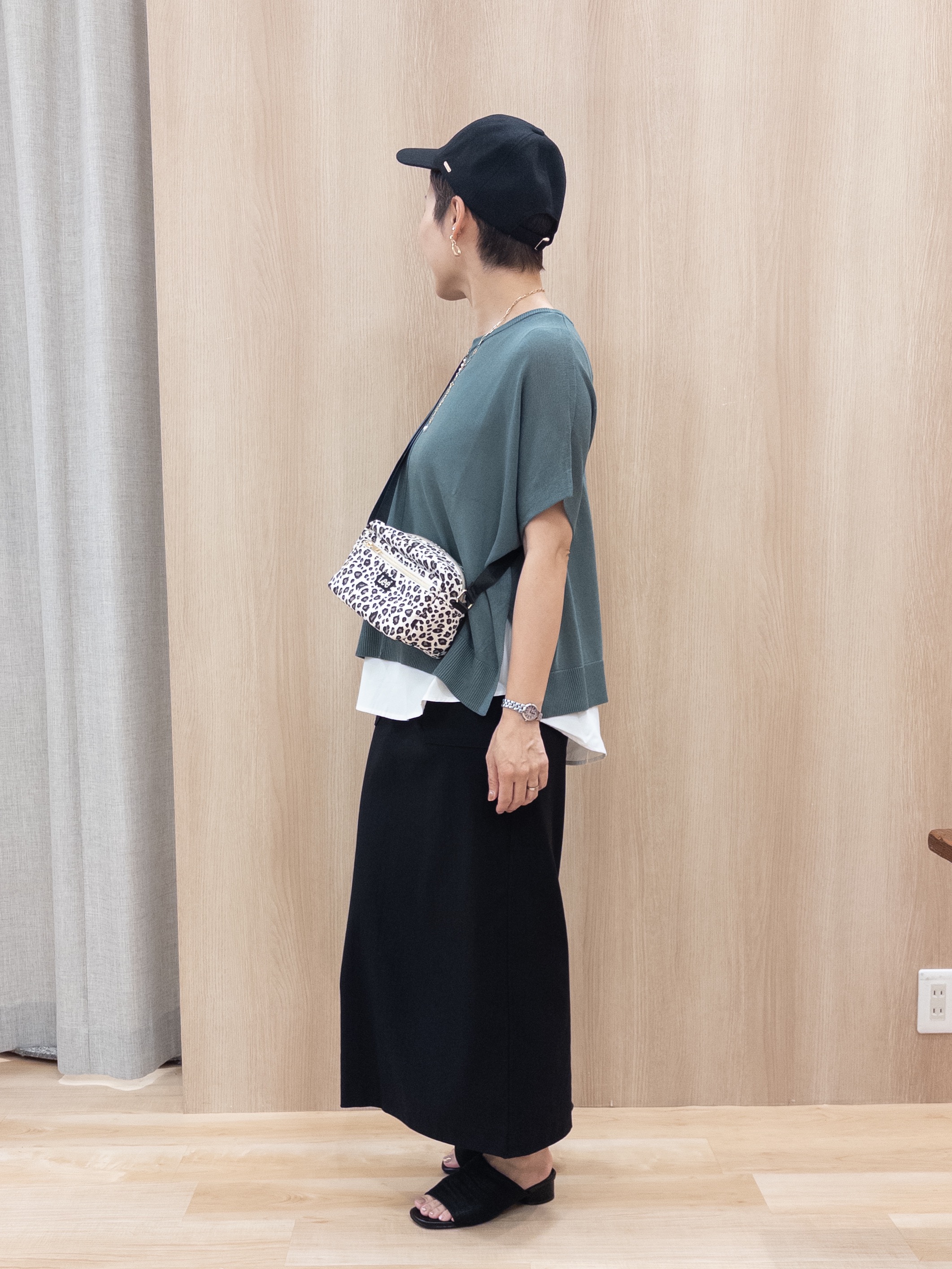 シュウコさんの「grove｜【体系カバー◎】ニット&times;インナーシャツタンクSET」を使ったコーディネート