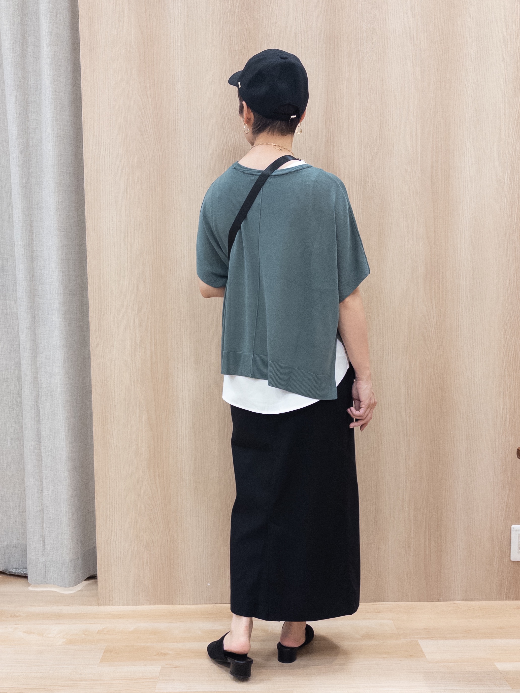 シュウコさんの「grove｜【体系カバー◎】ニット&times;インナーシャツタンクSET」を使ったコーディネート