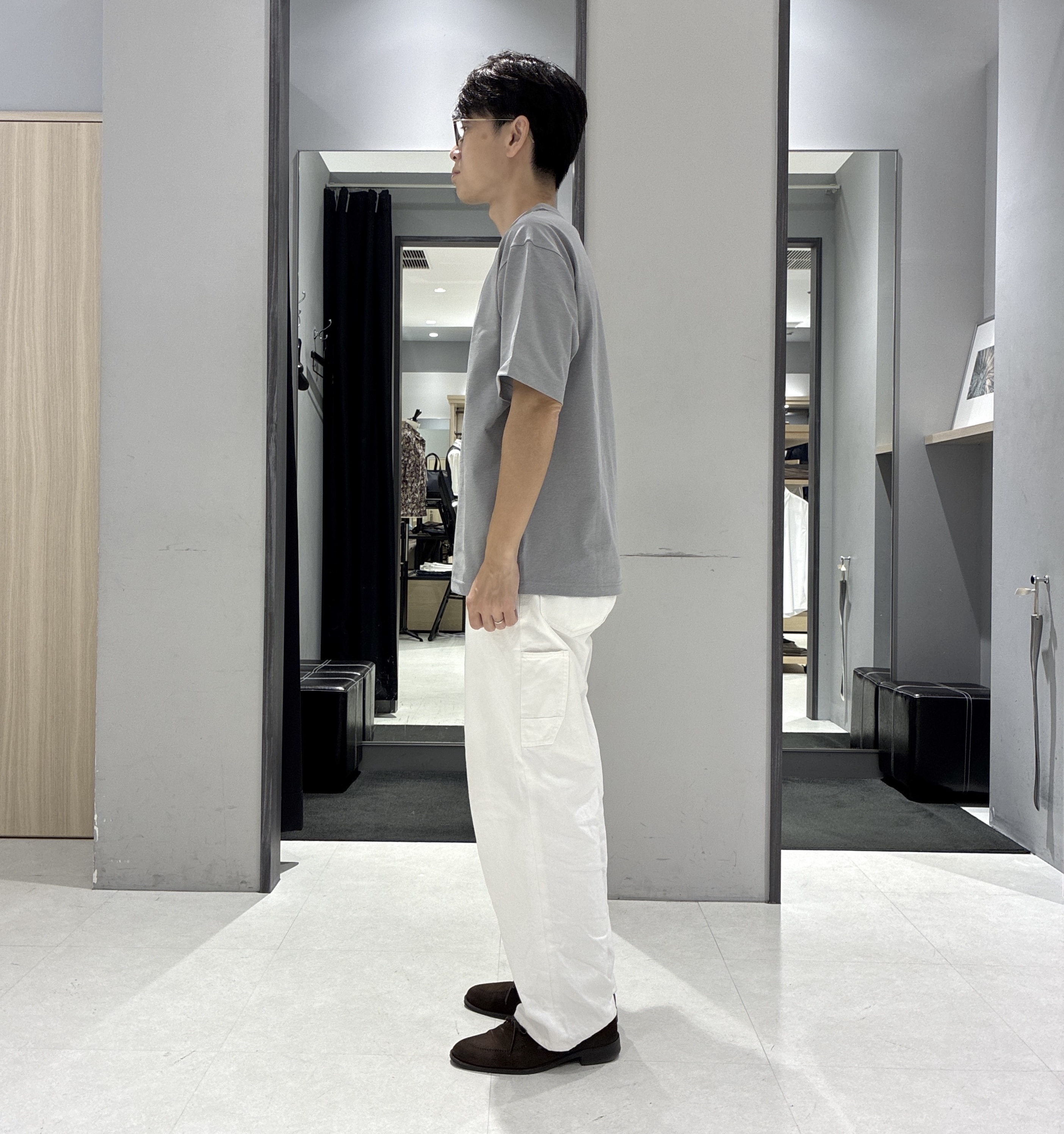 わいずみさんの「TAKEO KIKUCHI｜【接触冷感】ハイブリッド リネン 七分袖シャツ」を使ったコーディネート