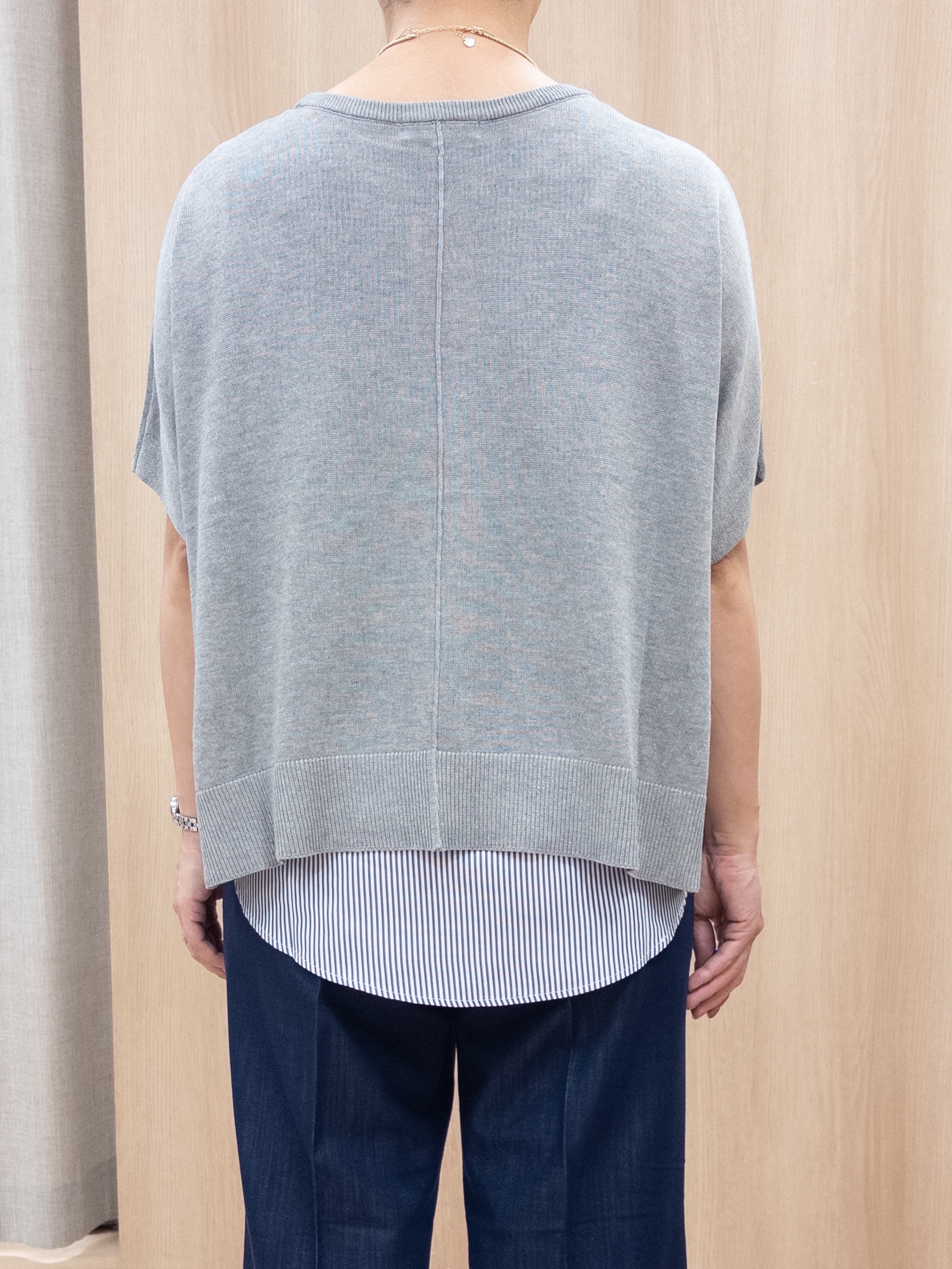 シュウコさんの「grove｜【体系カバー◎】ニット&times;インナーシャツタンクSET」を使ったコーディネート