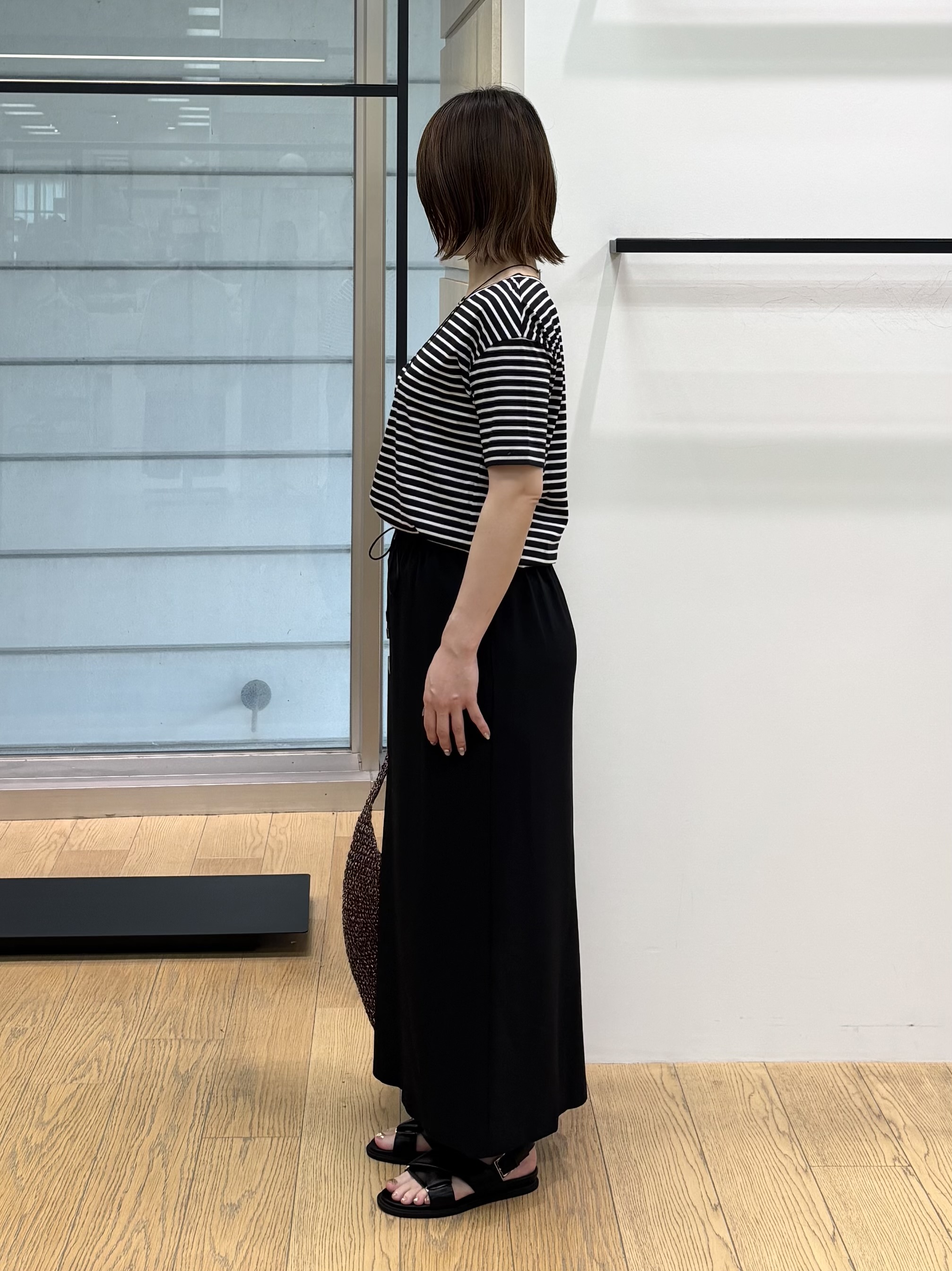 asamiさんの「INDIVI｜【ゆったり／着映え】ボーダーリラクシーTシャツ」を使ったコーディネート