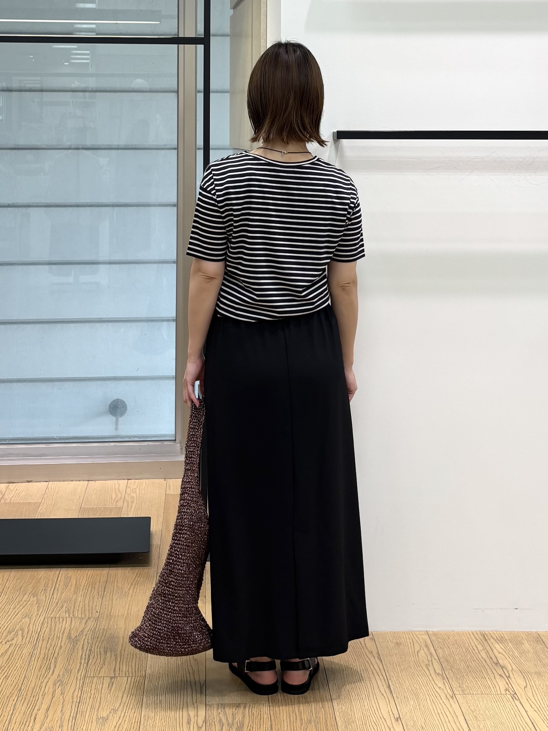 asamiさんの「INDIVI｜【ゆったり／着映え】ボーダーリラクシーTシャツ」を使ったコーディネート