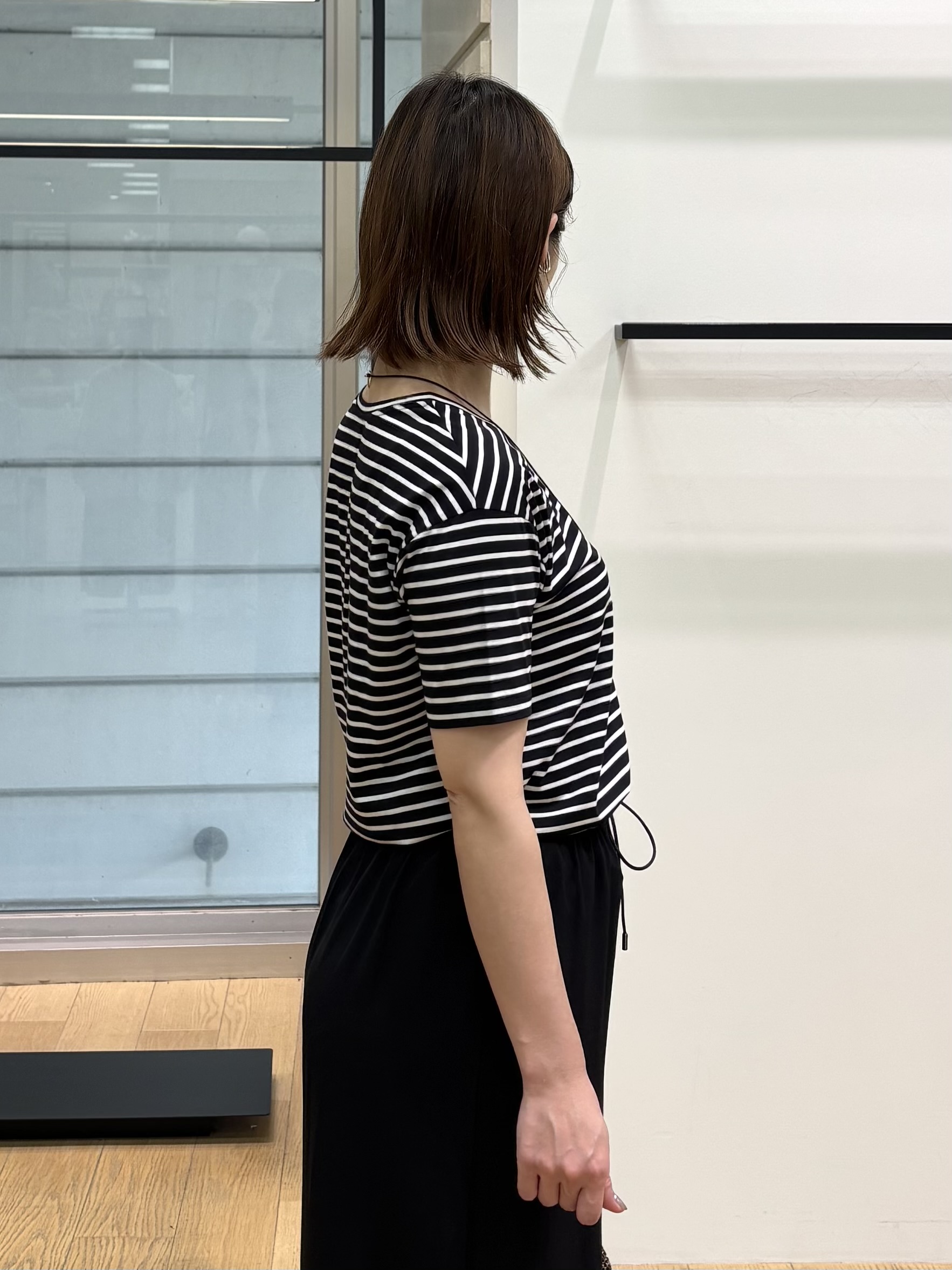 asamiさんの「INDIVI｜【ゆったり／着映え】ボーダーリラクシーTシャツ」を使ったコーディネート