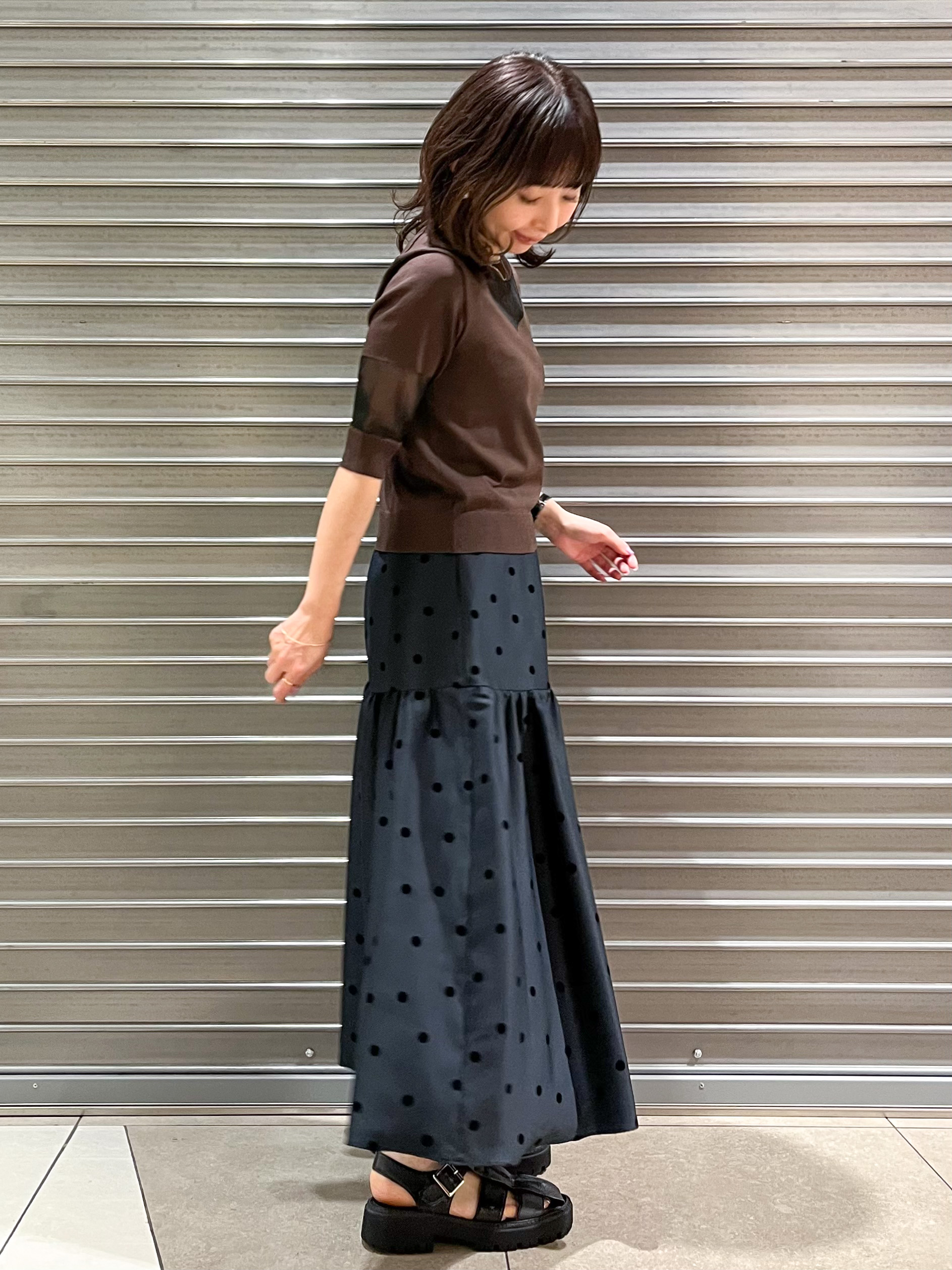 じゅんさんの「DRESSTERIOR｜【日本製】ウォッシャブルシアーニットプルオーバー」を使ったコーディネート