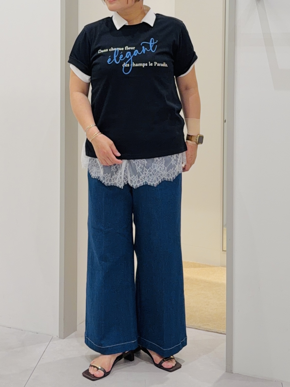タナさんの「THE SHOP TK｜【ひんやり/吸水速乾】プリントアソートTシャツ」を使ったコーディネート