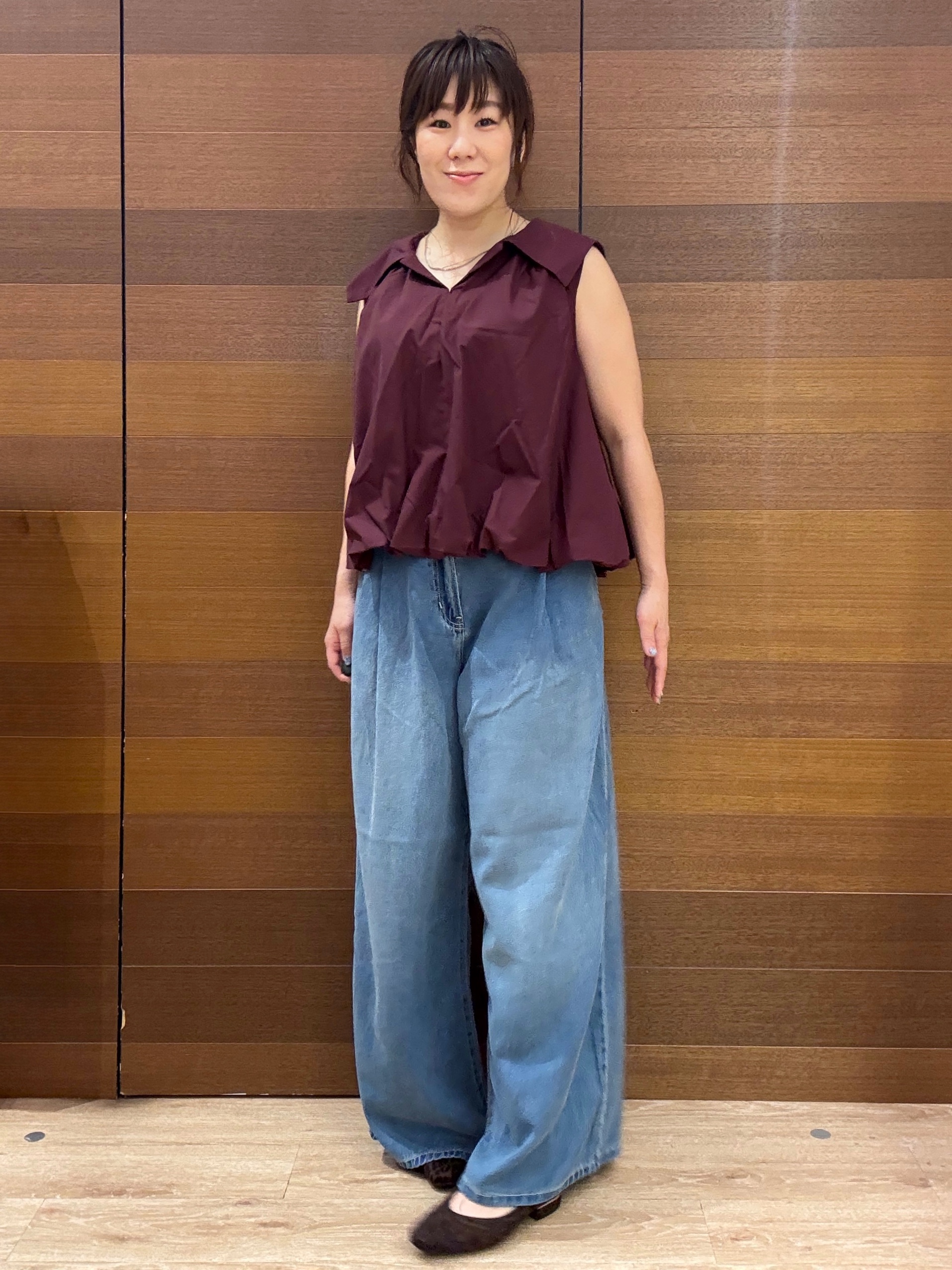 maichiさんの「OPAQUE.CLIP｜裾バルーンブラウス【洗濯機OK】」を使ったコーディネート