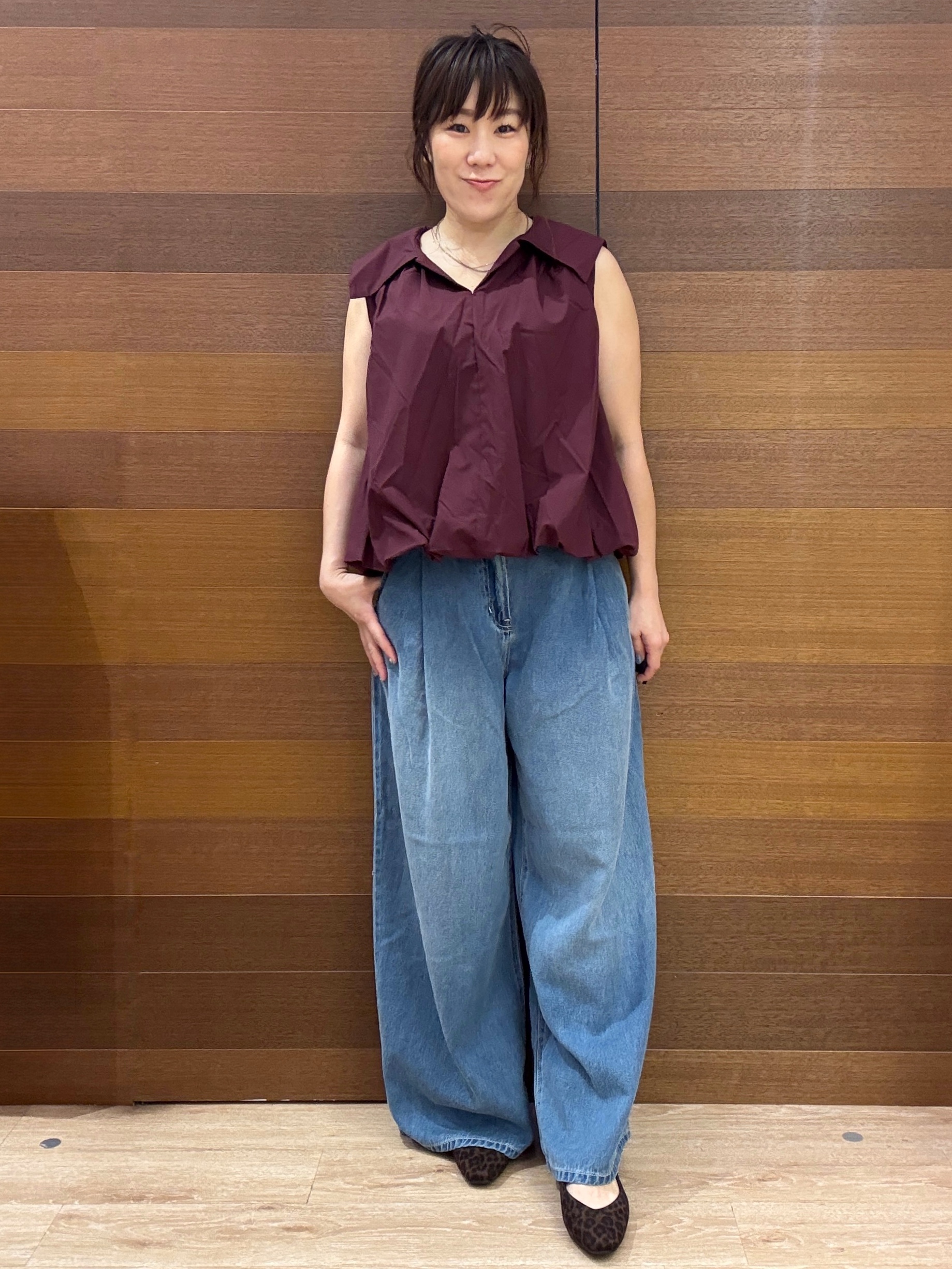 maichiさんの「OPAQUE.CLIP｜裾バルーンブラウス【洗濯機OK】」を使ったコーディネート