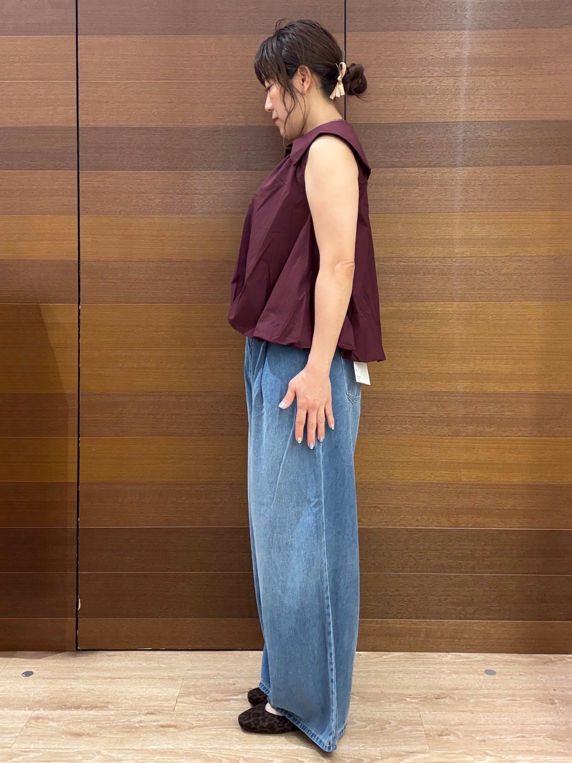 maichiさんの「OPAQUE.CLIP｜裾バルーンブラウス【洗濯機OK】」を使ったコーディネート