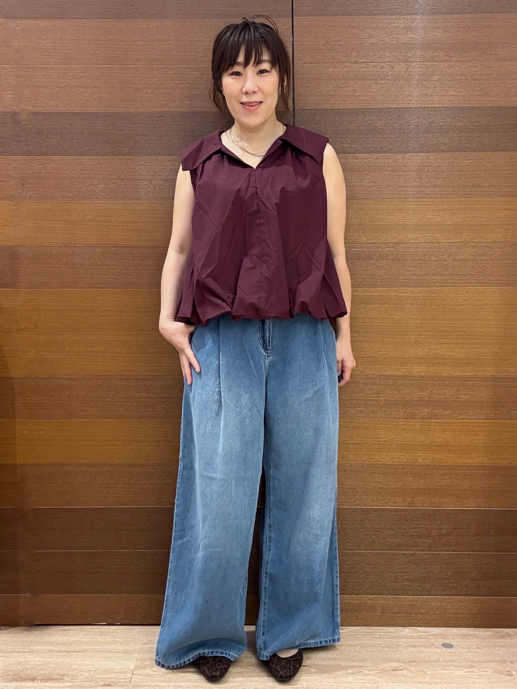 maichiさんの「OPAQUE.CLIP｜裾バルーンブラウス【洗濯機OK】」を使ったコーディネート