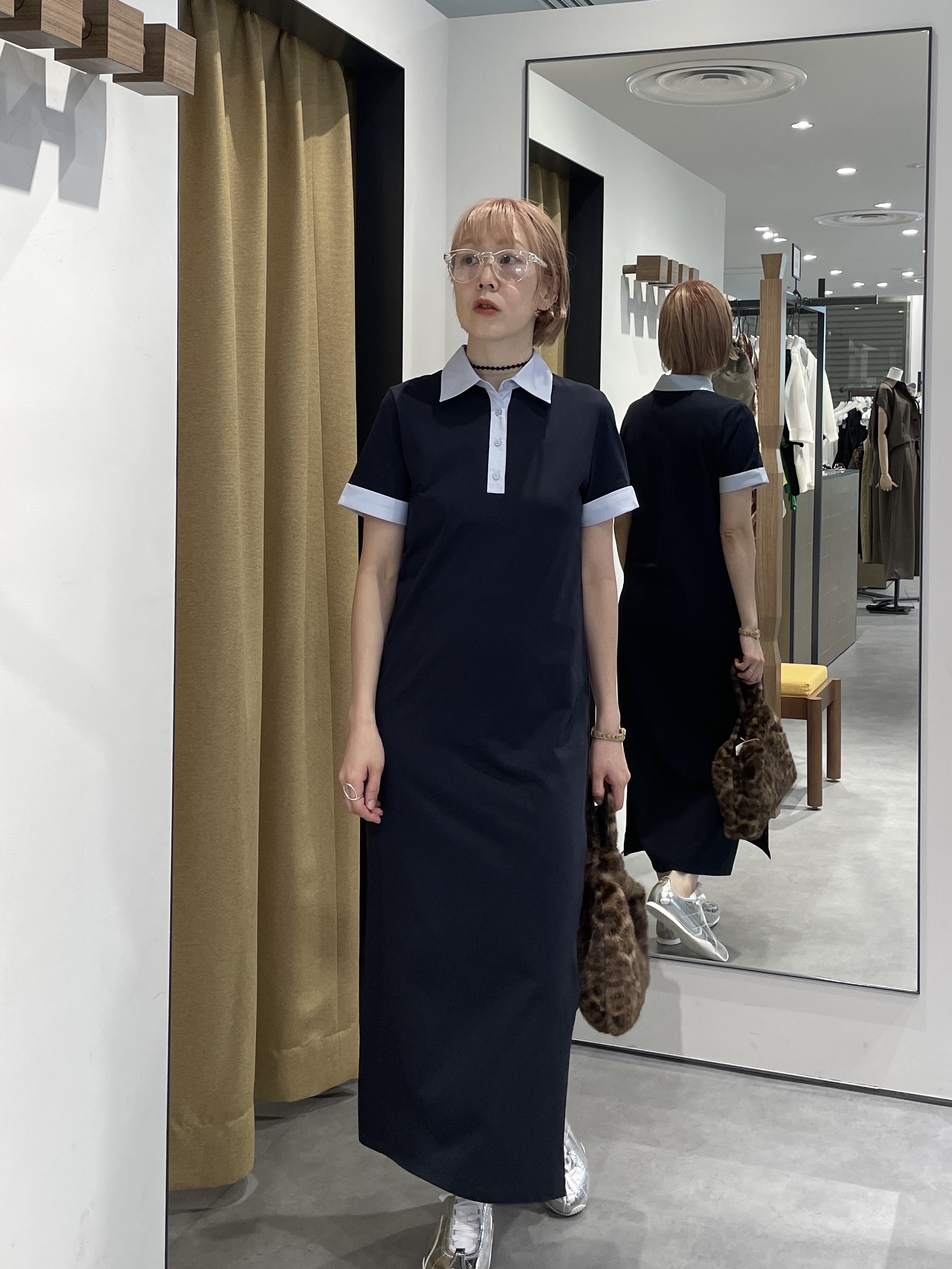 mikuさんの「INDIVI｜ポロ衿カットソーワンピ―ス」を使ったコーディネート