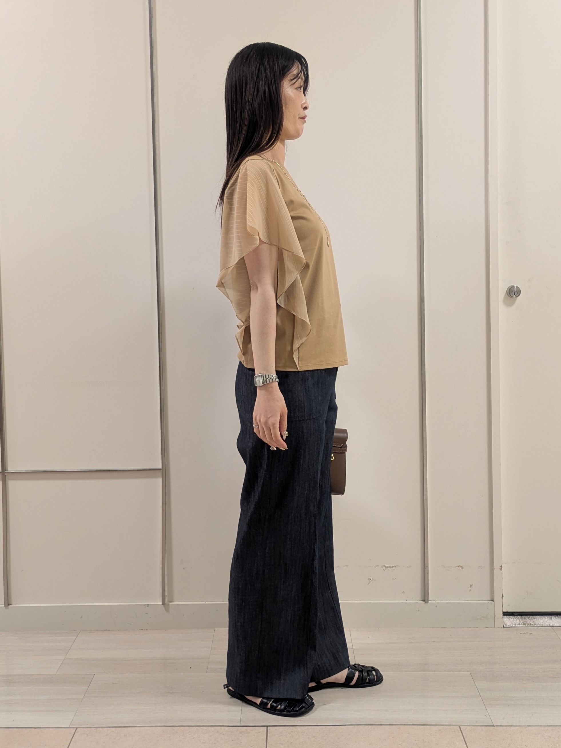 mikiさんの「COUP DE CHANCE｜【手洗い可／日本製】フレンチシアーカットソー」を使ったコーディネート