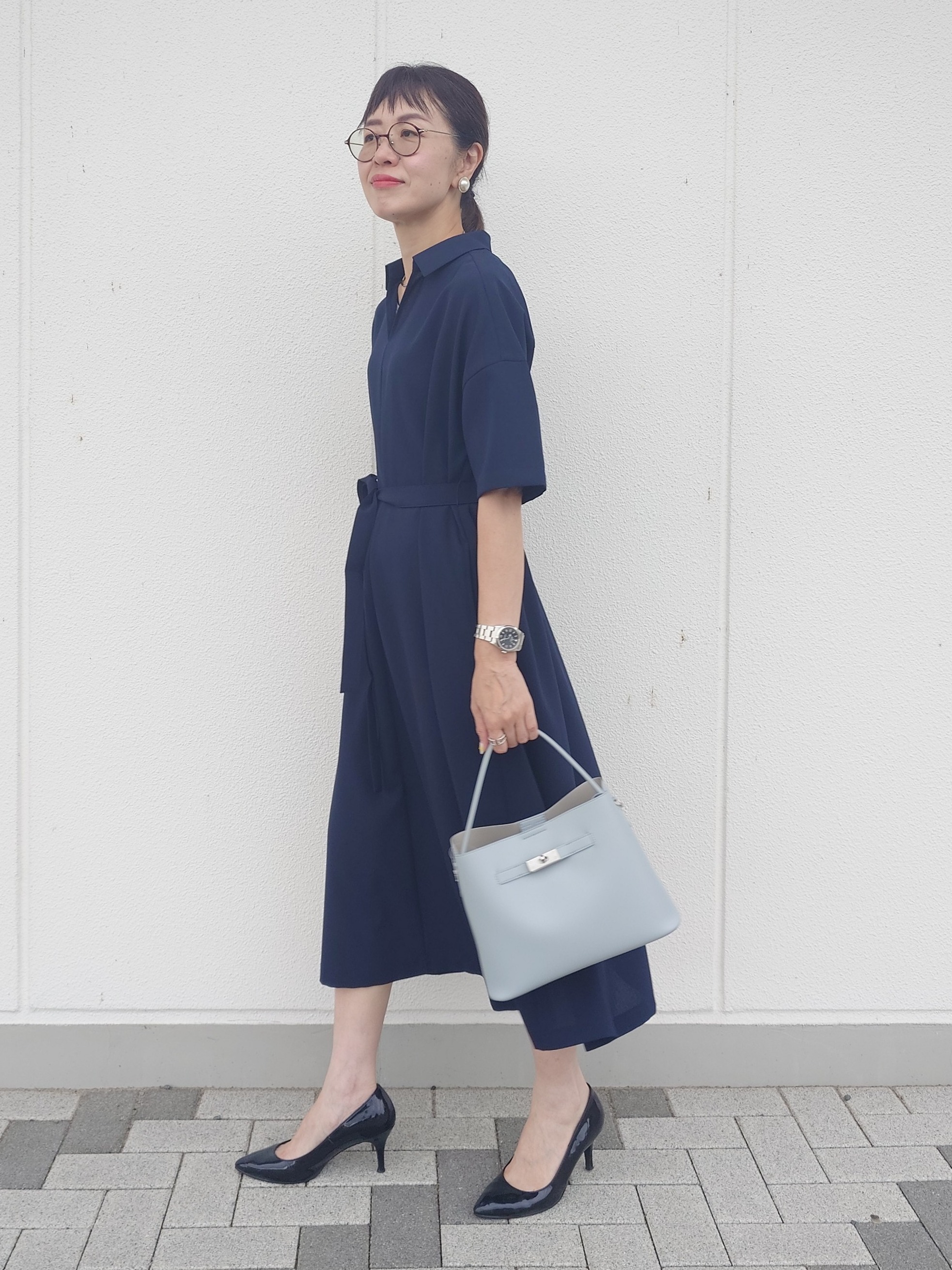 MUTSUKOさんの「UNTITLED｜【UVカット/接触冷感/通気性】エアリークールワンピース」を使ったコーディネート