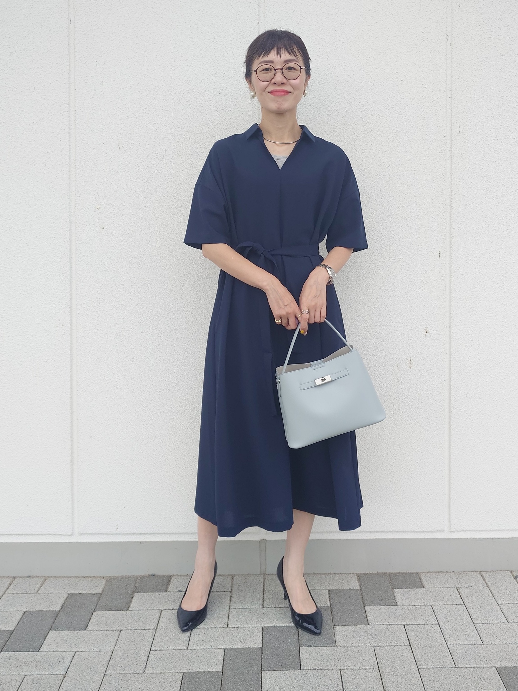 MUTSUKOさんの「UNTITLED｜【UVカット/接触冷感/通気性】エアリークールワンピース」を使ったコーディネート