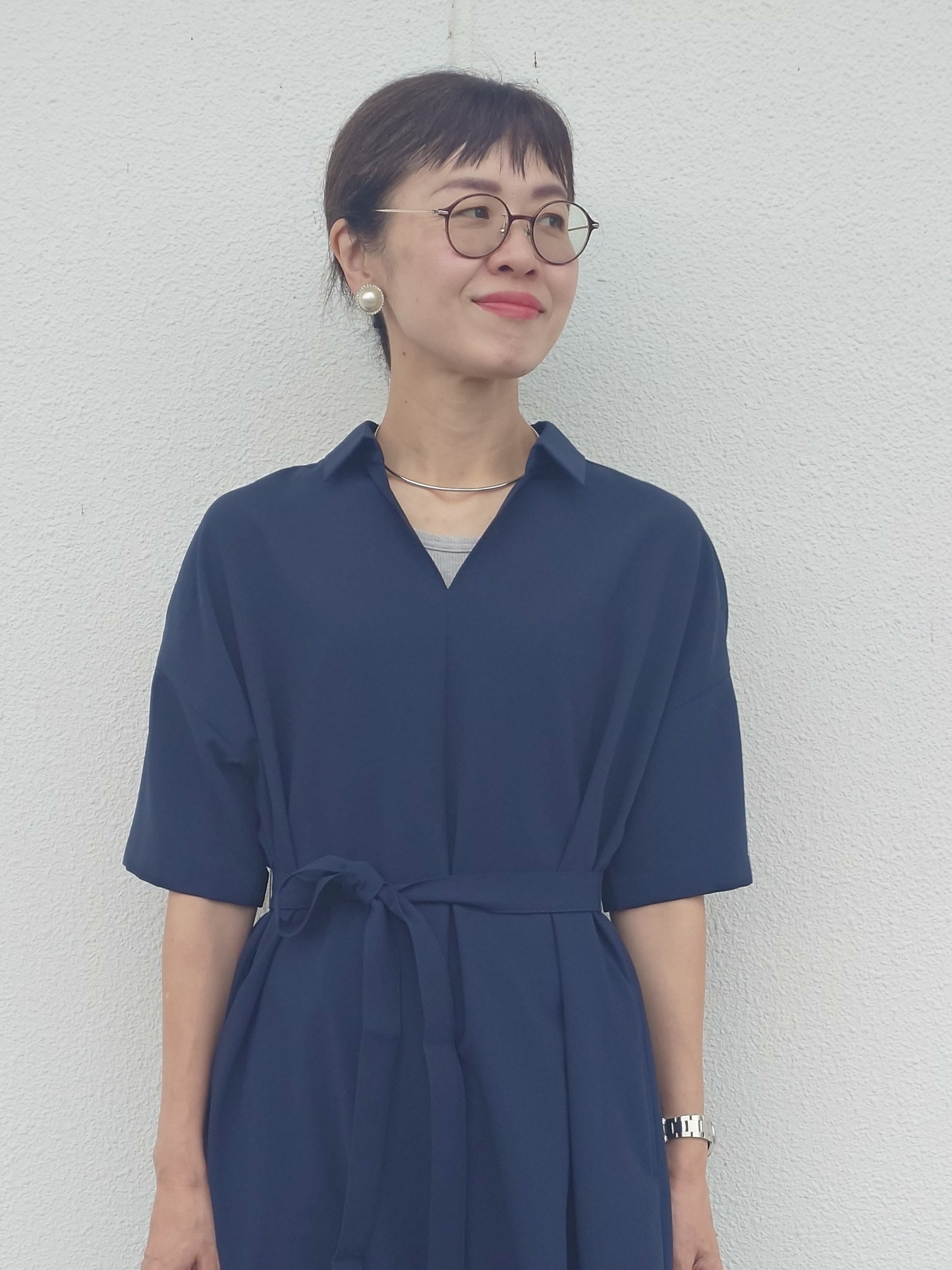 MUTSUKOさんの「UNTITLED｜【UVカット/接触冷感/通気性】エアリークールワンピース」を使ったコーディネート